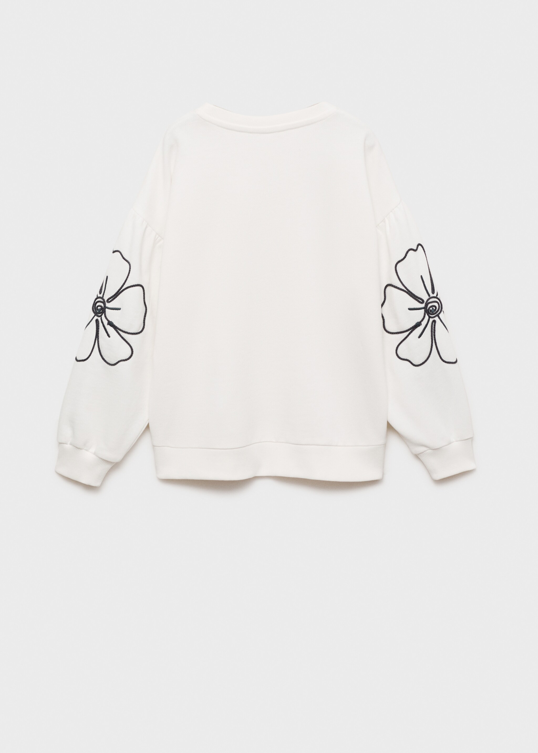 Floral embroidered sweatshirt - Reverse of the article, Off White. Ref: 87063643-00.
