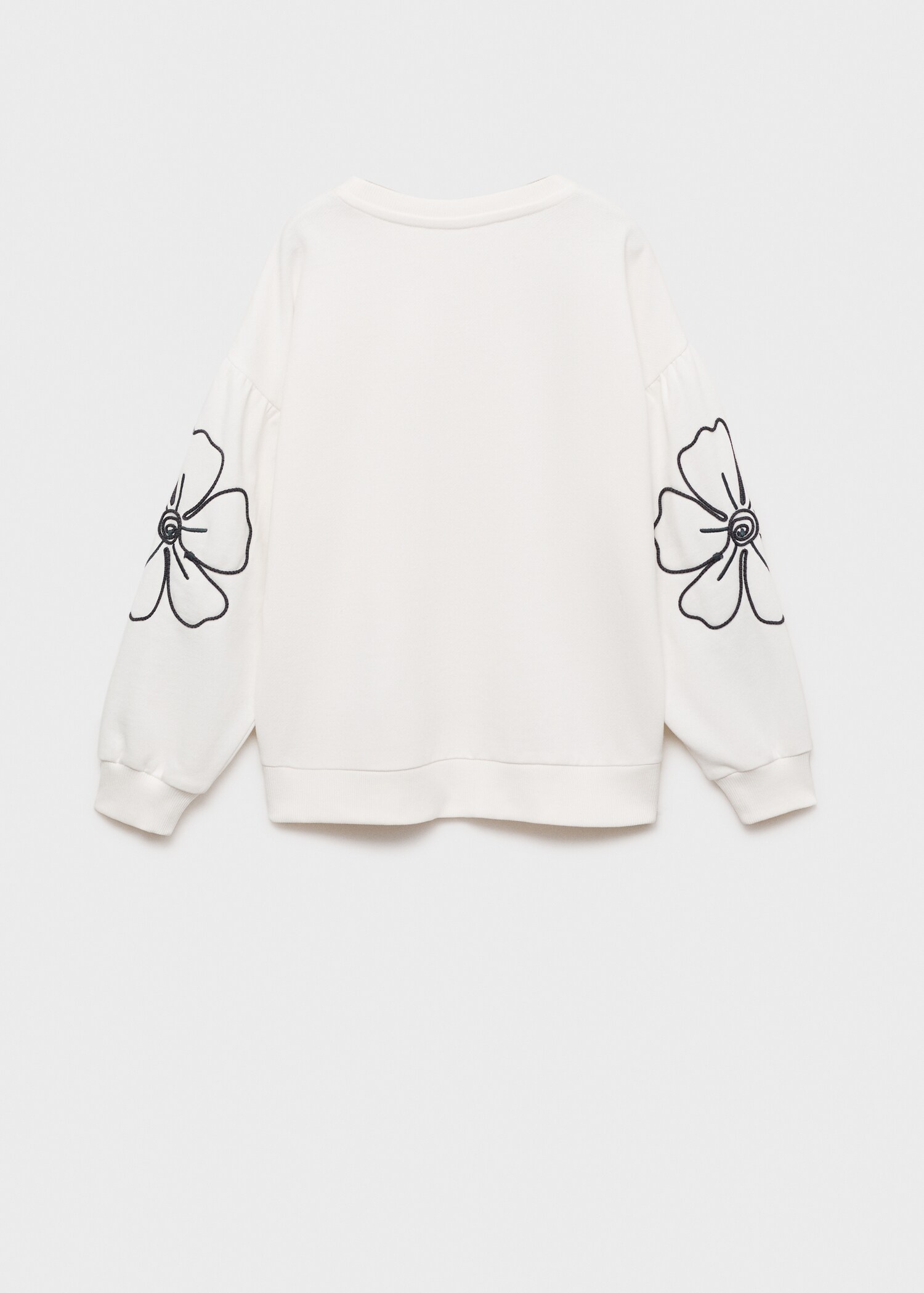 Floral embroidered sweatshirt - Reverse of the article