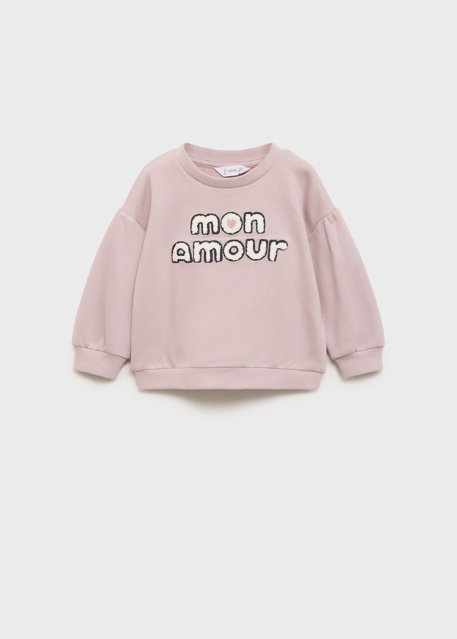 Baumwoll-Sweatshirt mit Relief-Schriftzug - Artikel ohne Model