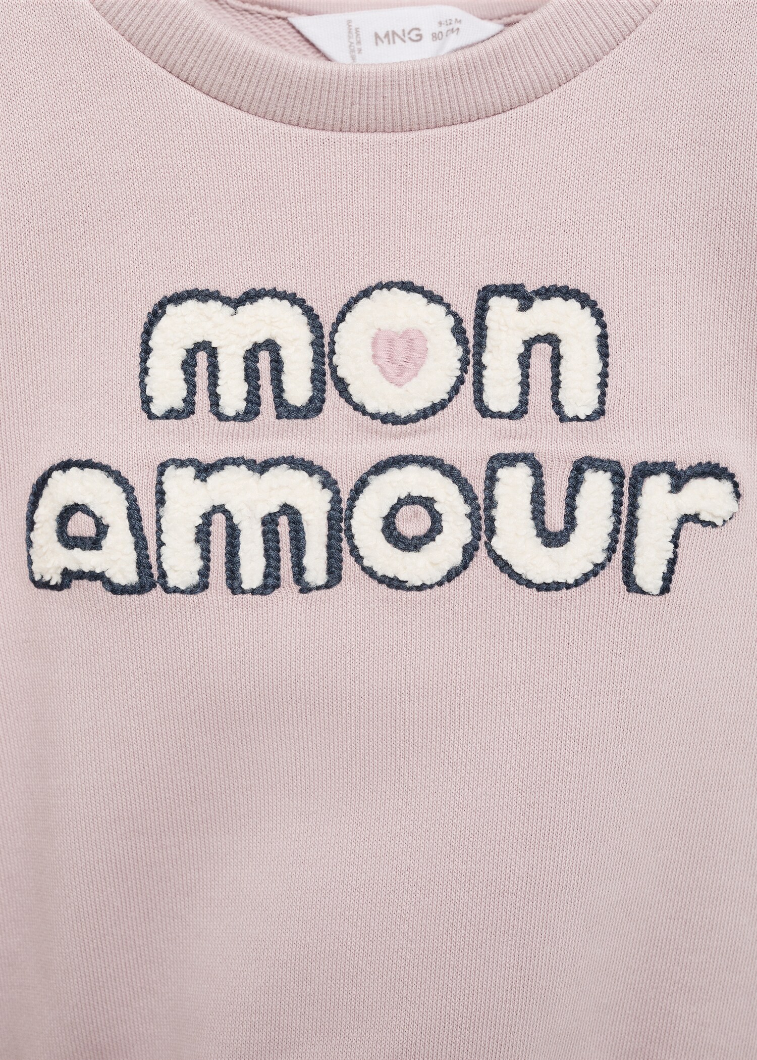 Baumwoll-Sweatshirt mit Relief-Schriftzug - Detail des Artikels 8