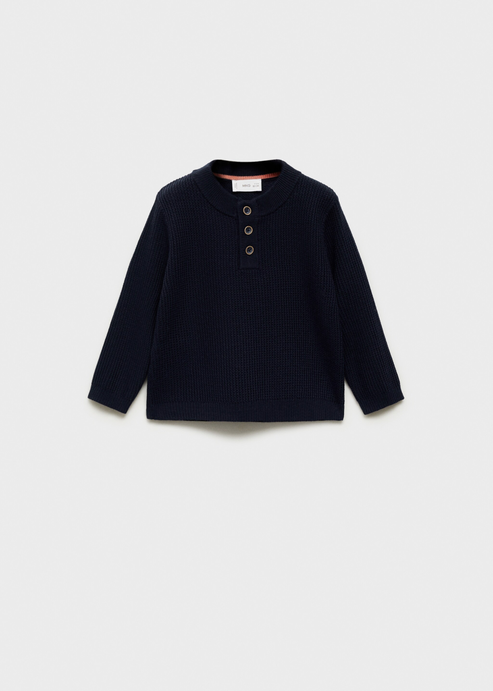 Jersei punt cotó - Article sense model, Blau marí fosc. Ref: 87063647-00.