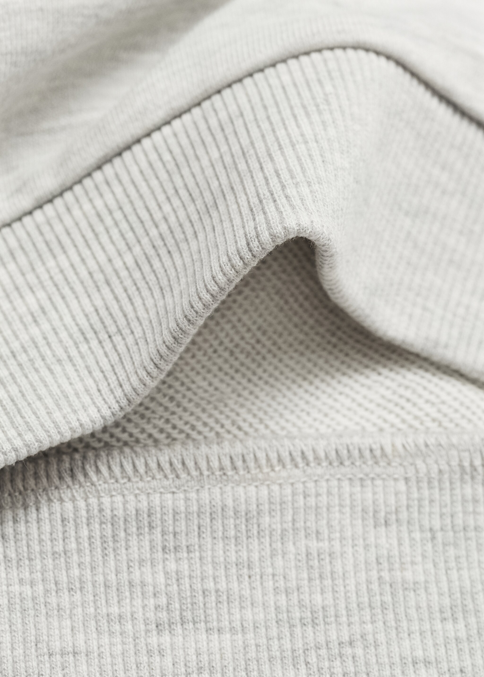 Printed embossed sweatshirt - Details of the article 0, Light Heather Grey. Ref: 87063649-00.
