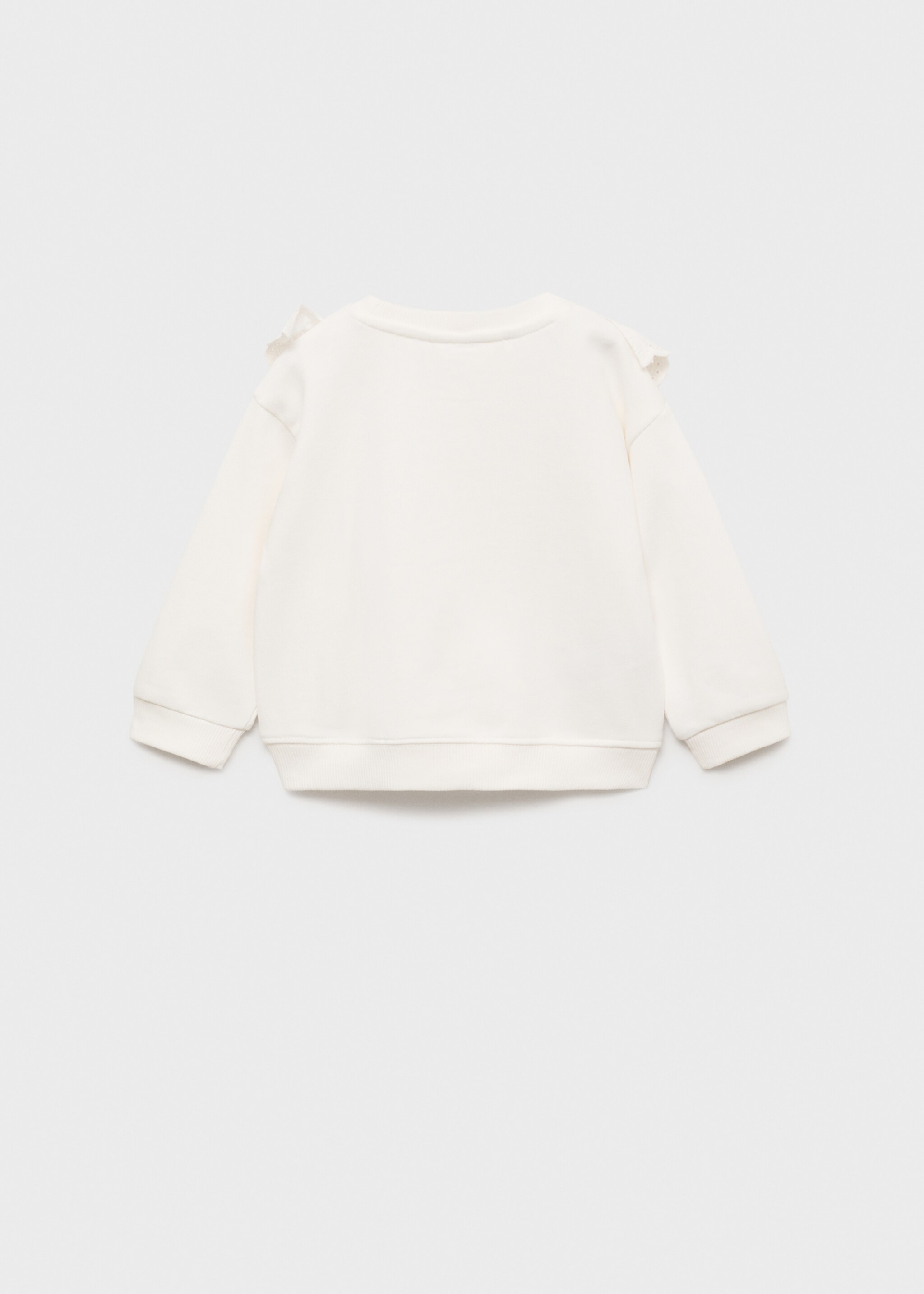 Ruffle detail sweatshirt - Reverse of the article, Off White. Ref: 87063650-00.