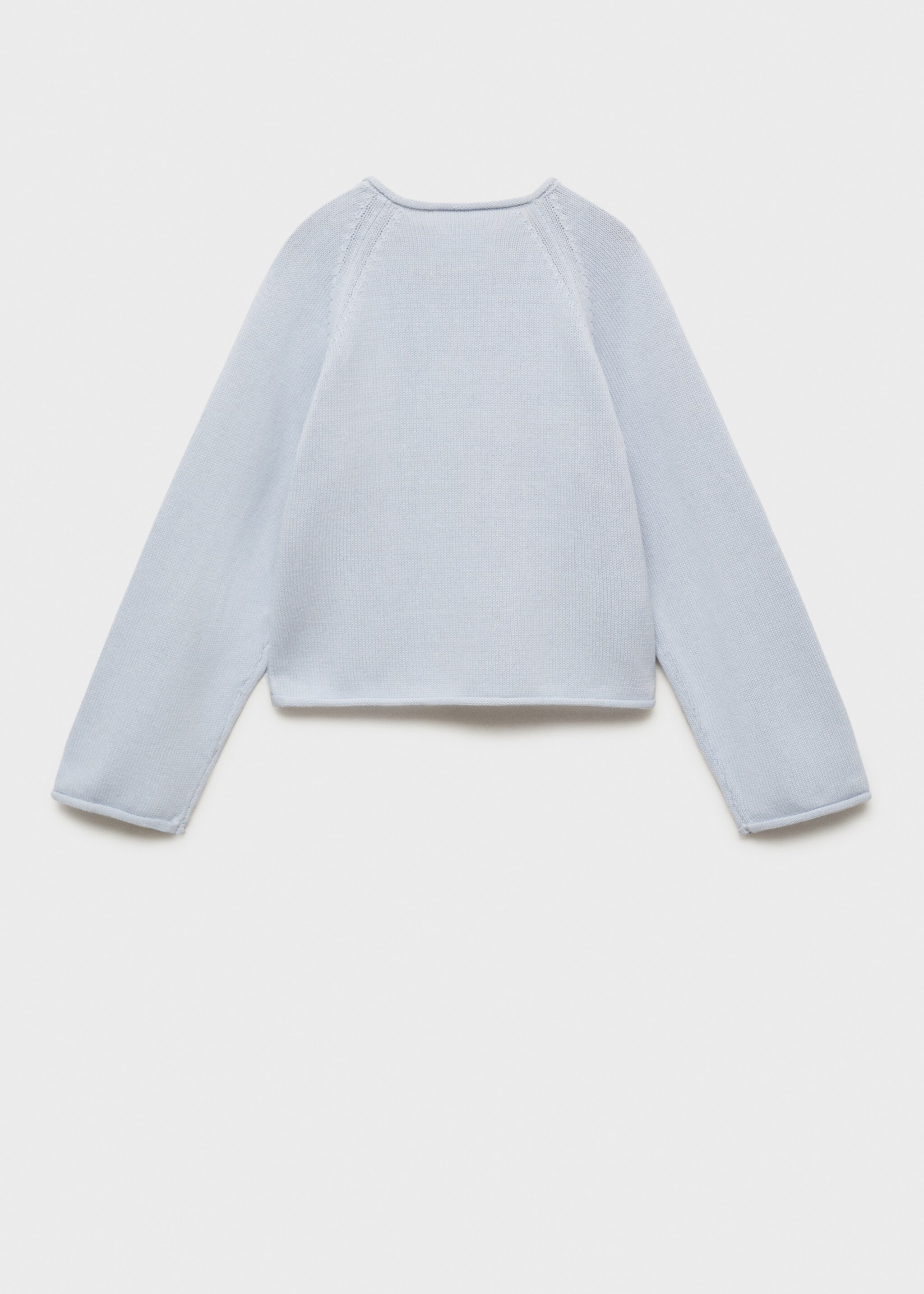 Pull-over maille coton - Verso de l’article, Bleu ciel. Ref: 87063652-00.