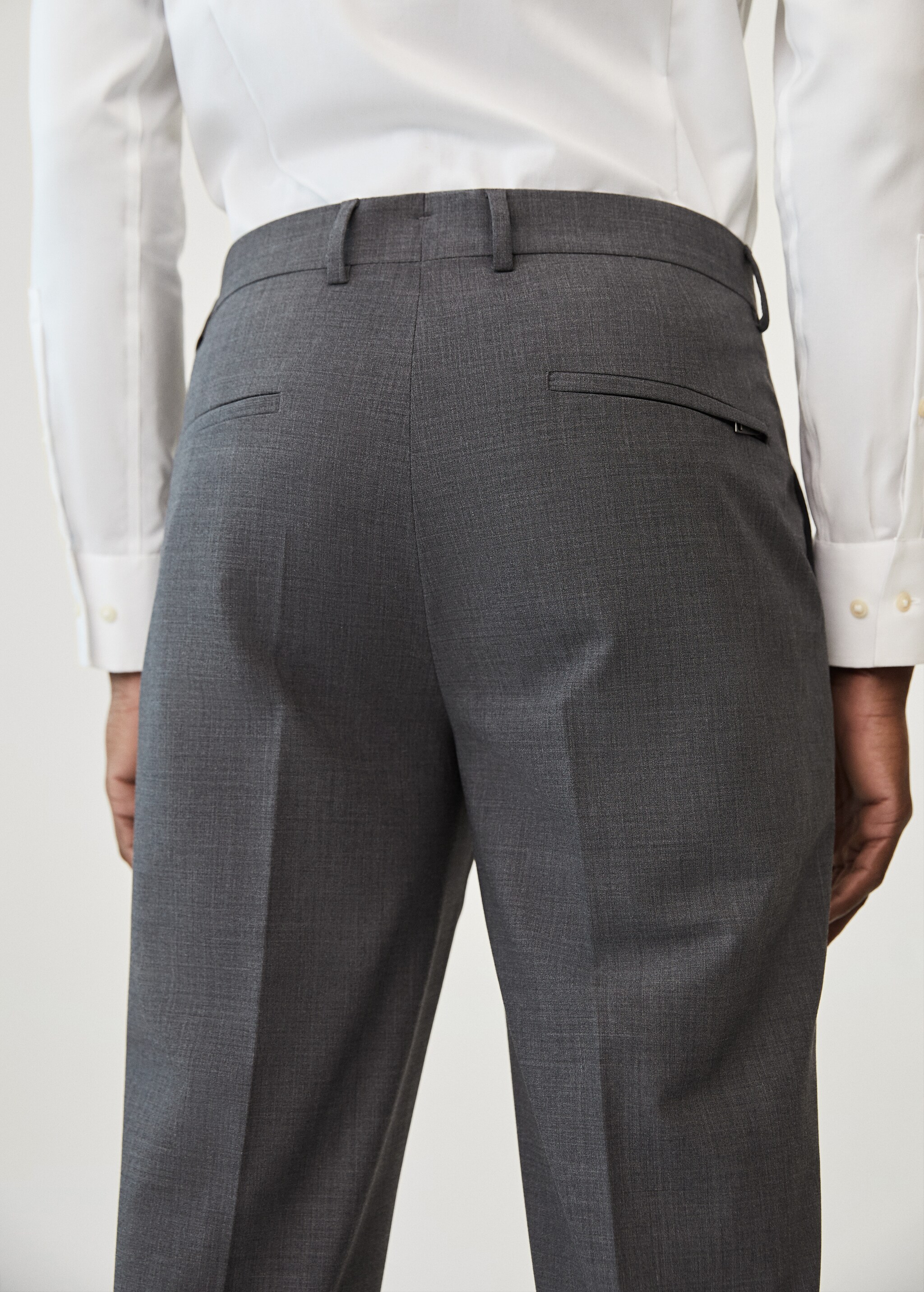 Lněné oblekové kalhoty slim fit - Detail zboží 2