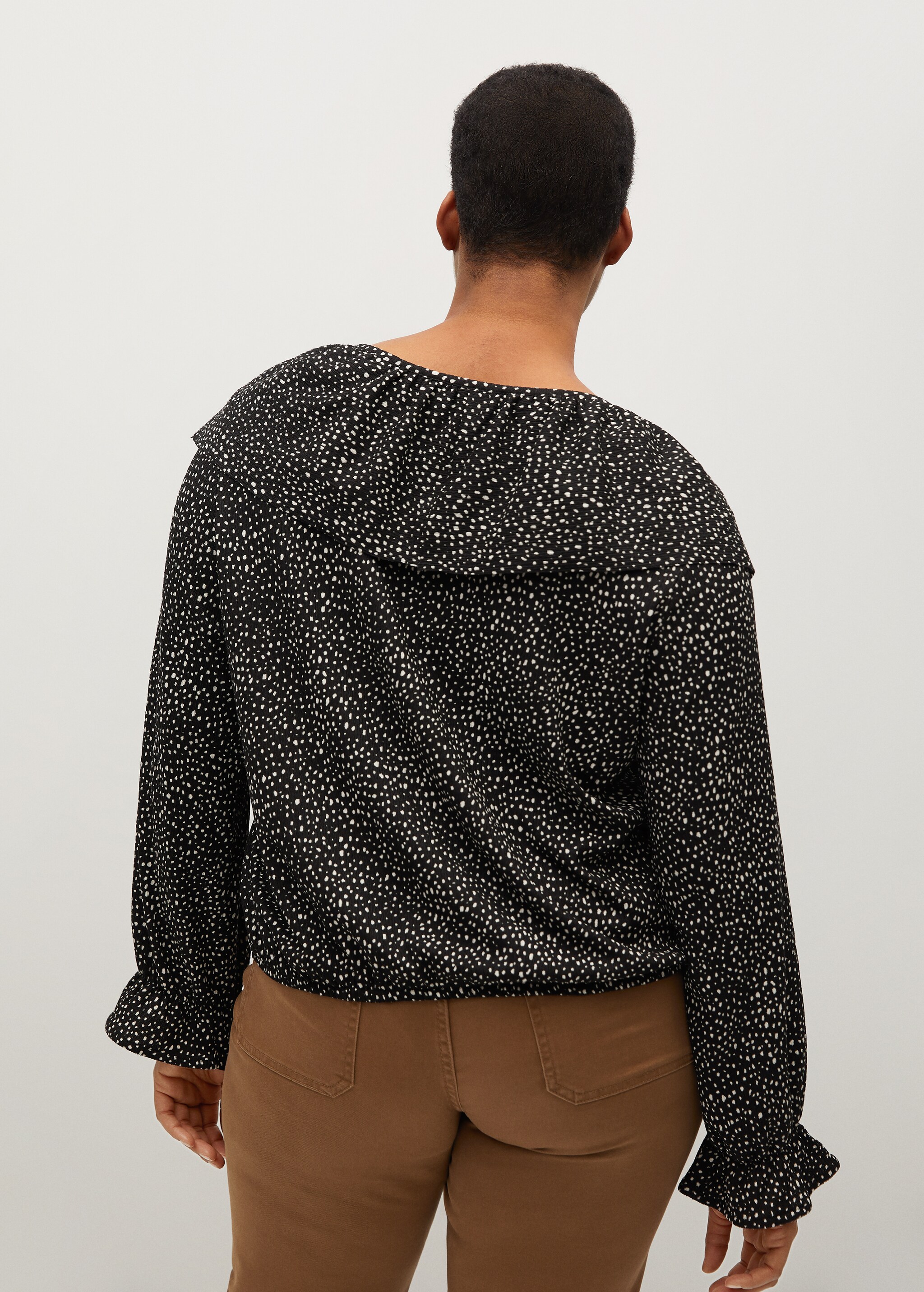 Ruffled printed T-shirt - Reverse of the article