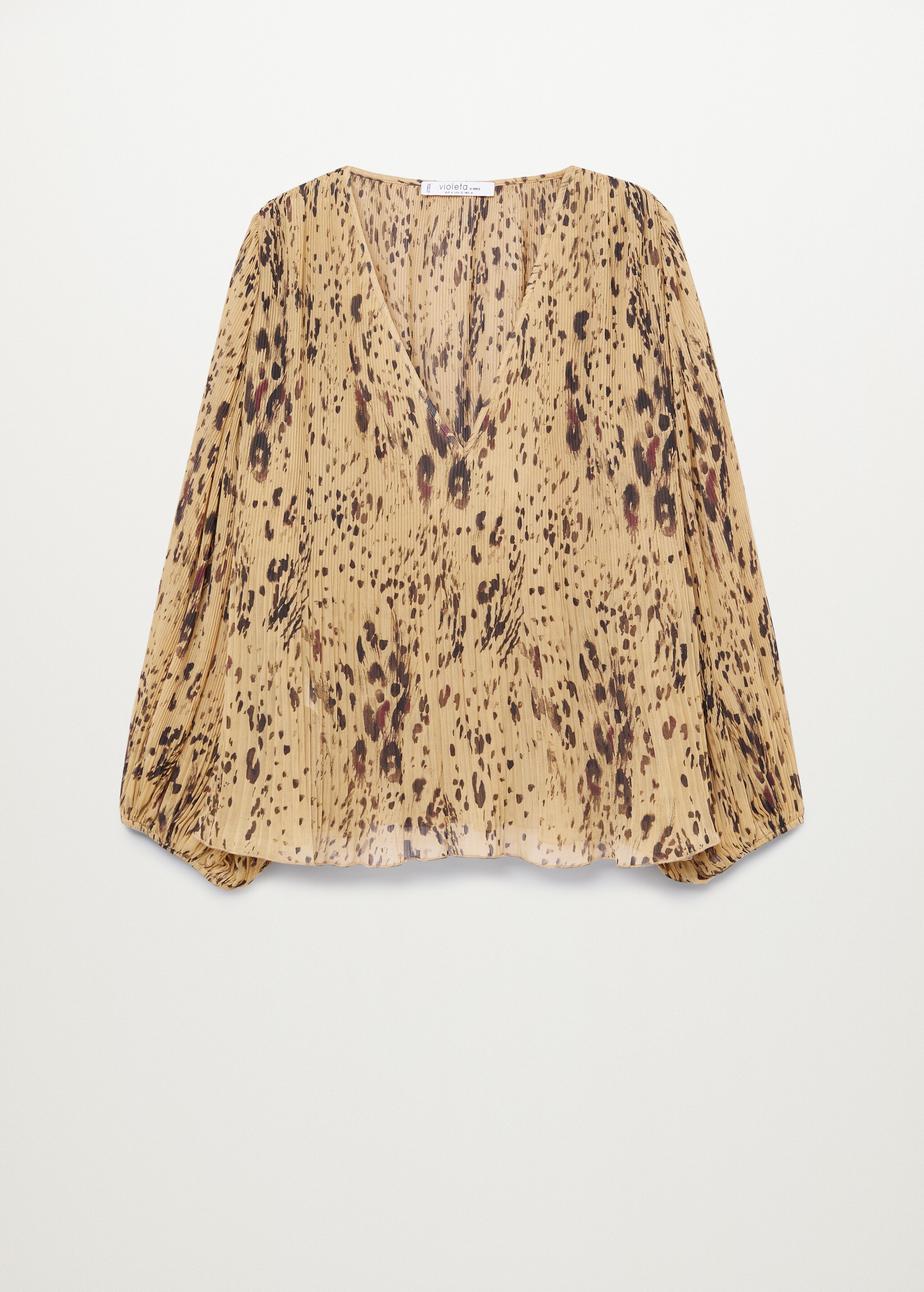 Blusa plisada estampada - Artículo sin modelo