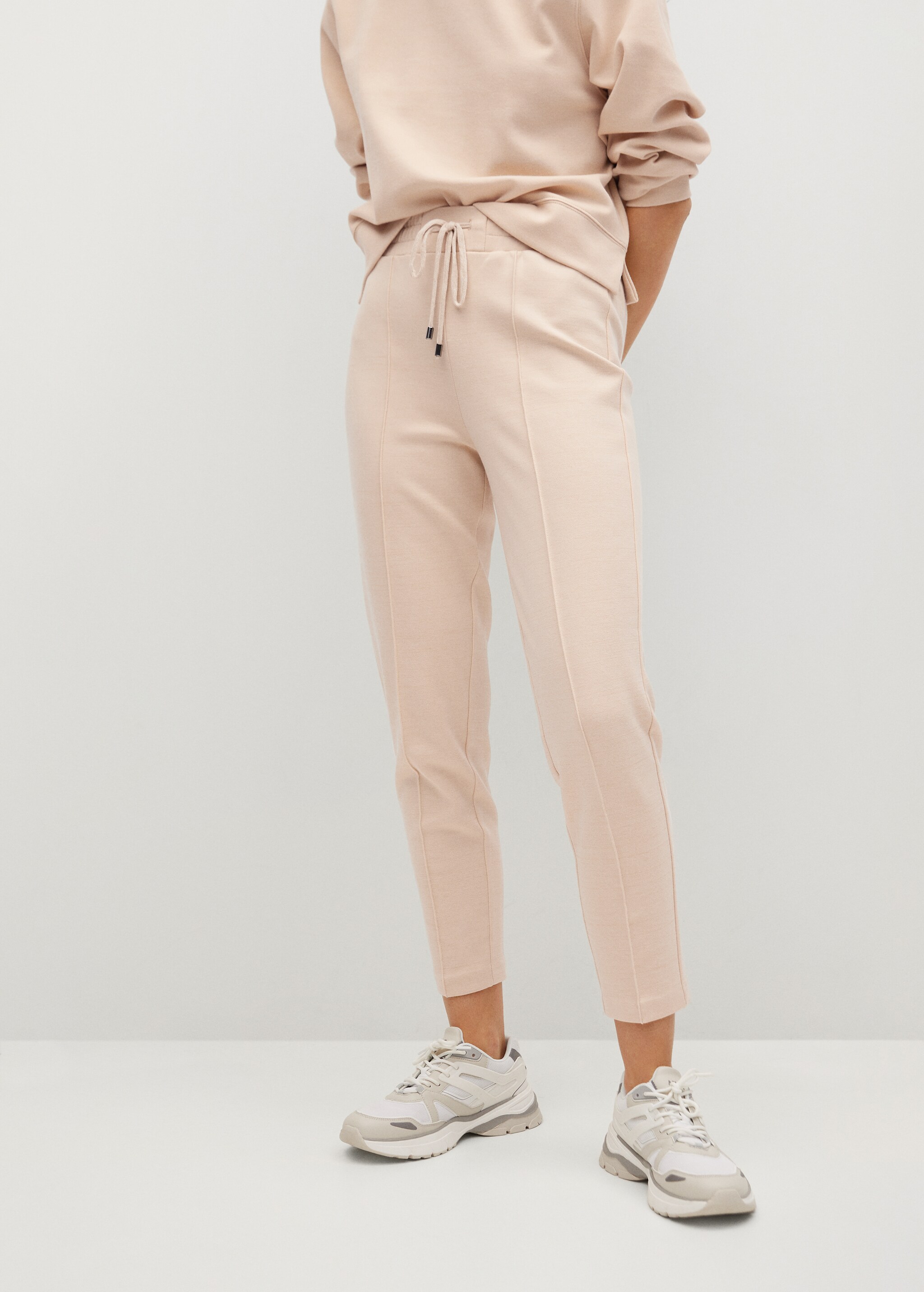 Drawstring jogger trousers - Medium plane