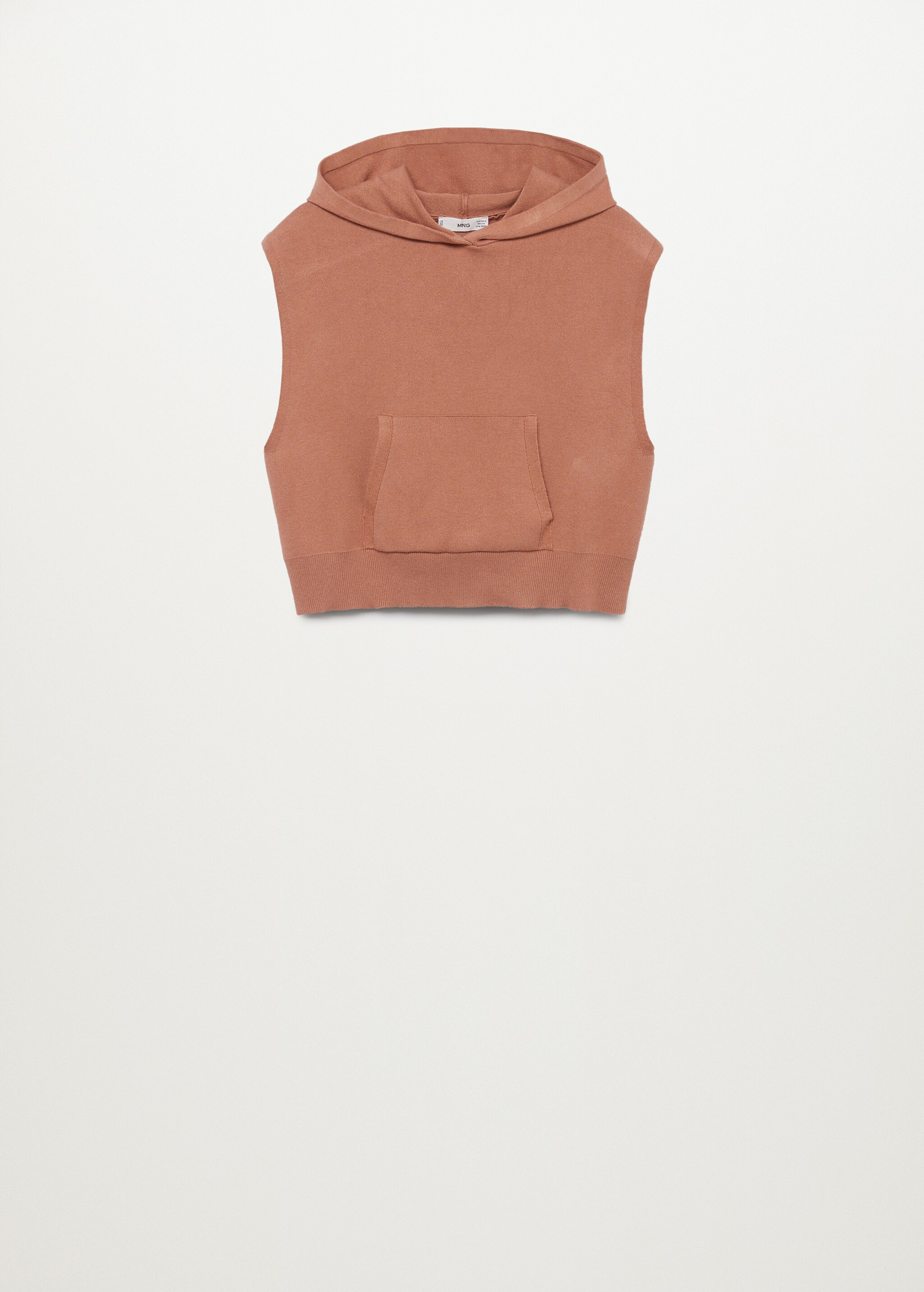 Knitted gilet with hood - Article without model