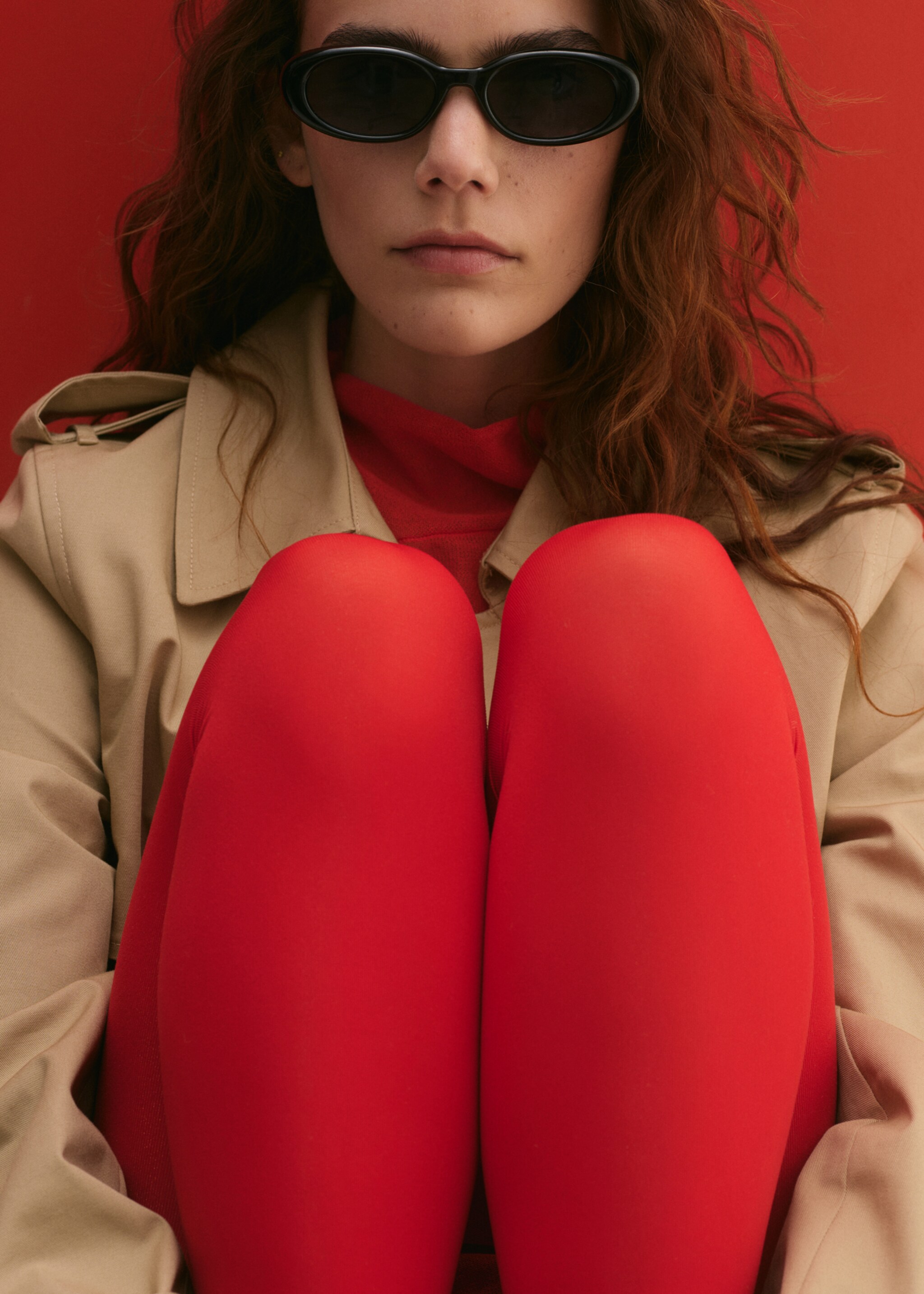 Classic trench coat with belt - Details of the article 1, Beige. Ref: 87064062-00.