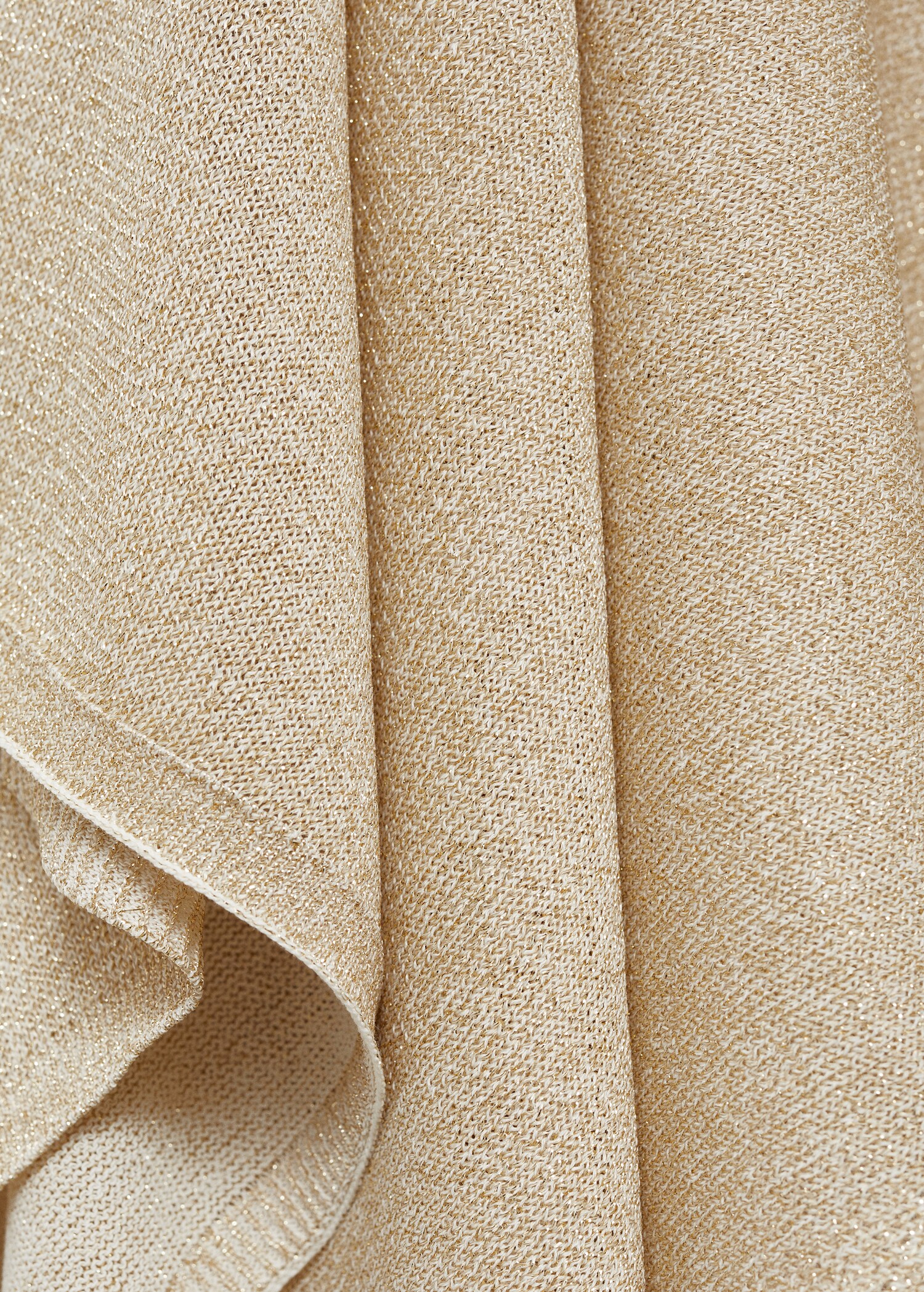 Asymmetrical lurex knitted cape - Details of the article 0