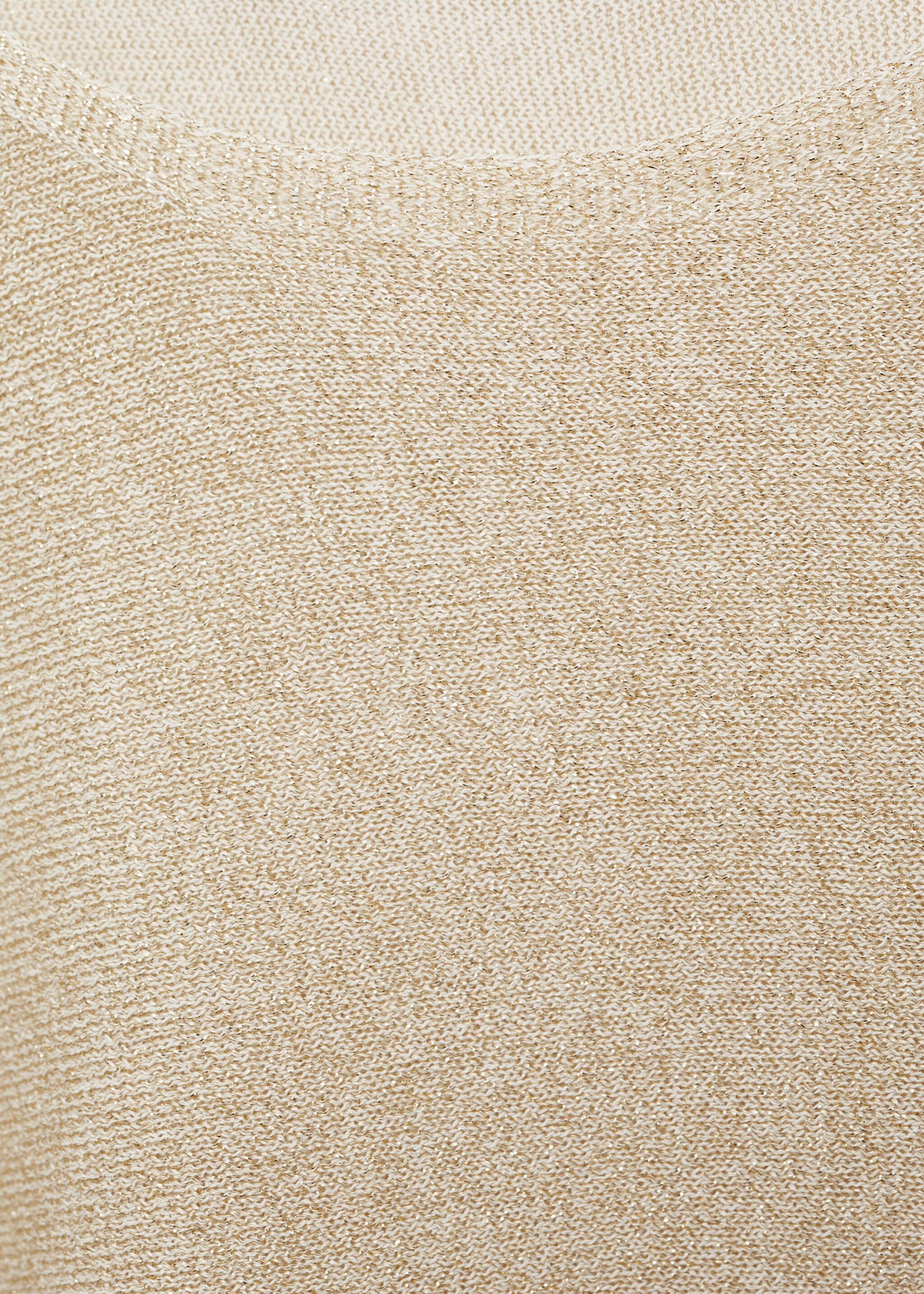 Asymmetrical lurex knitted cape - Details of the article 8, Gold. Ref: 87064063-00.