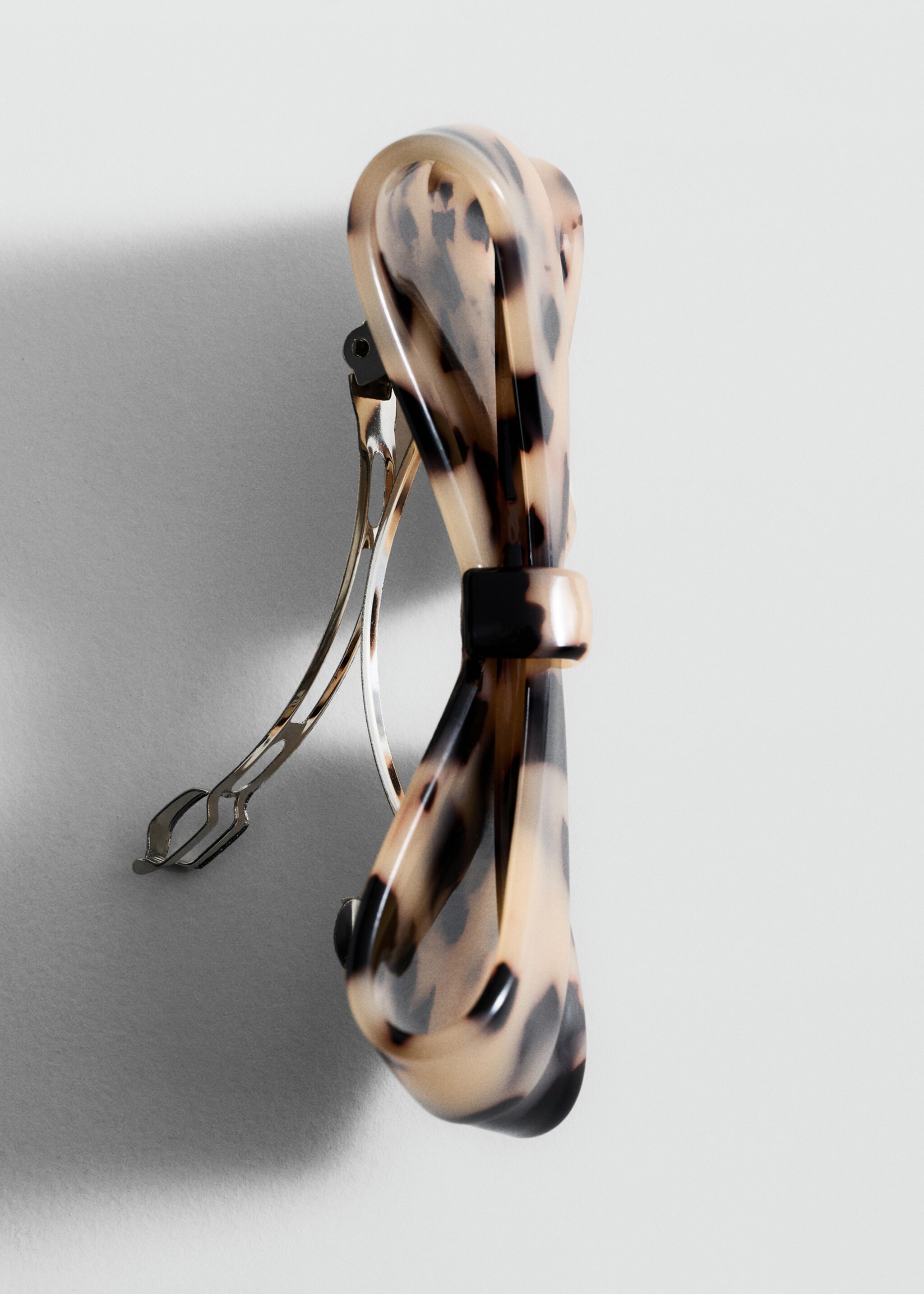 Bow hairclip - Medium plane, Brown. Ref: 87064067-00.