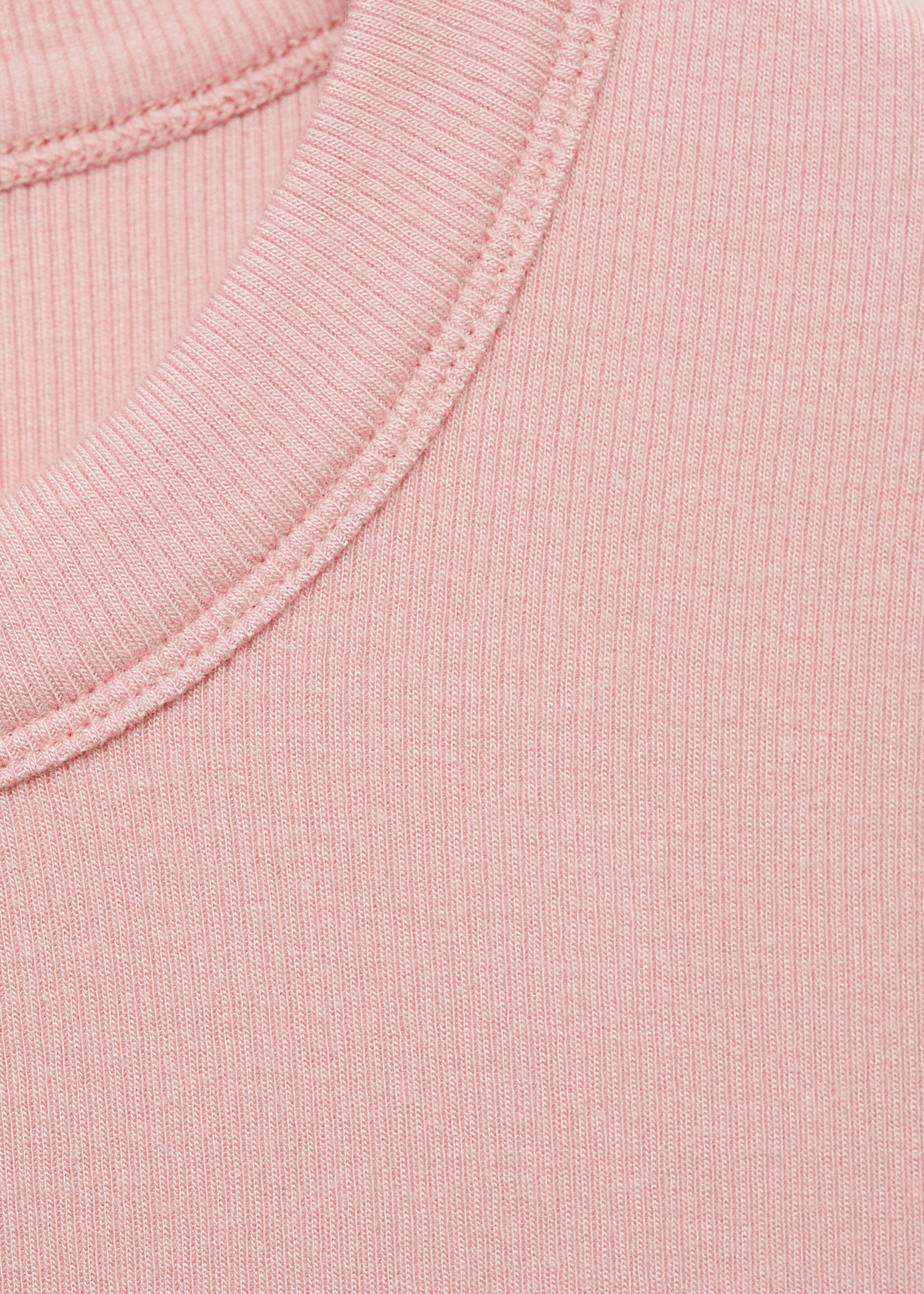 T-shirt manches courtes cintré - Détail de l'article 8, Rose pastel. Ref: 87064078-00.