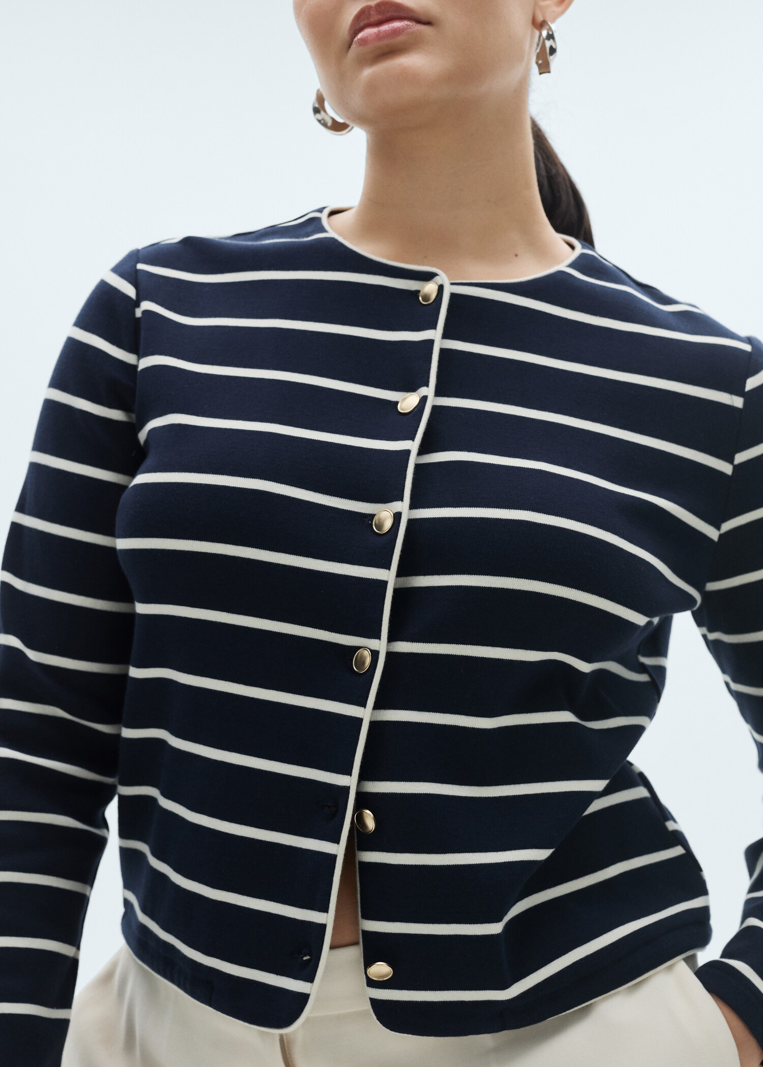 Stripped knit cardigan - Details of the article 5
