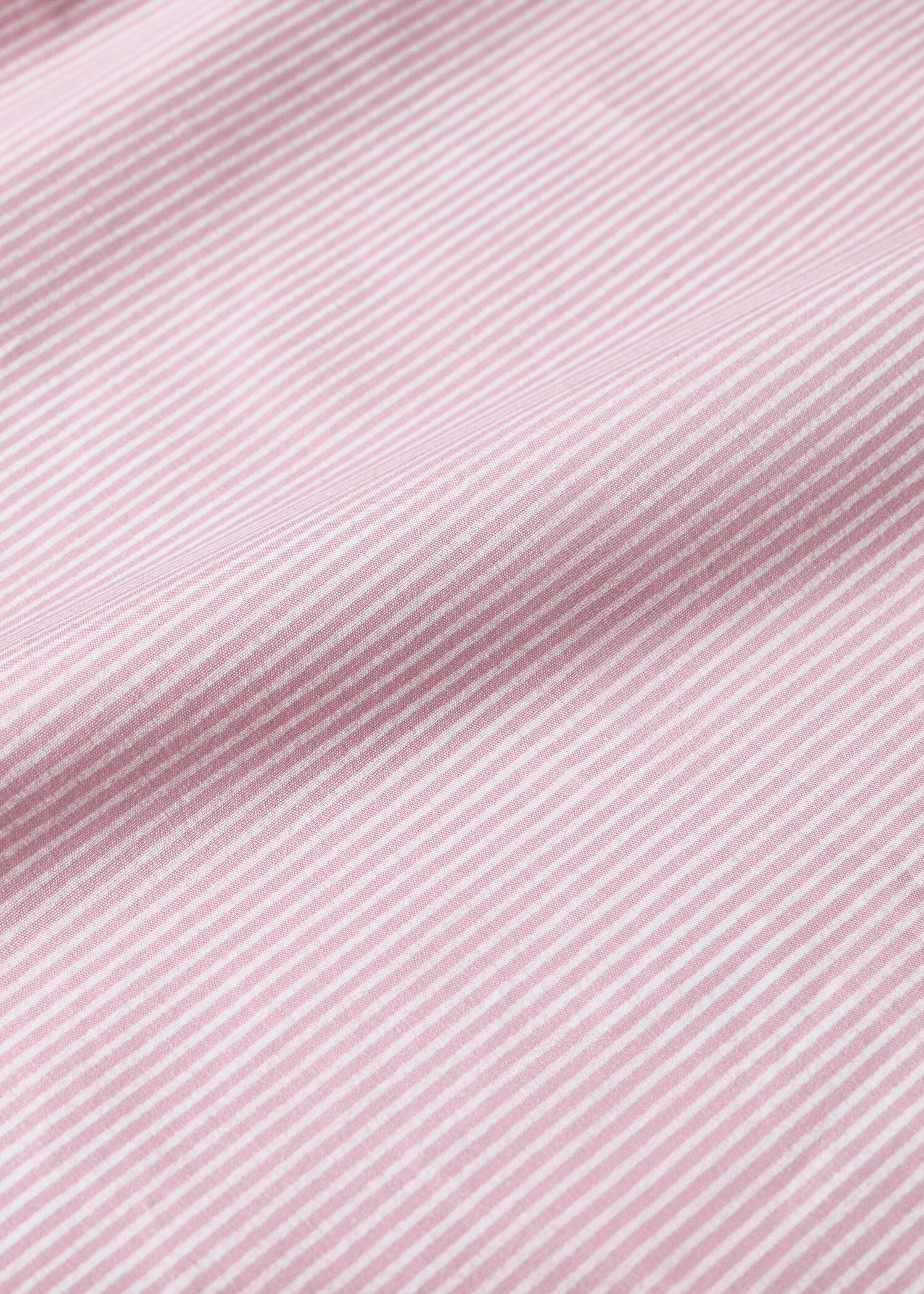 Cotton percale striped fitted sheet for cot - Details of the article 2