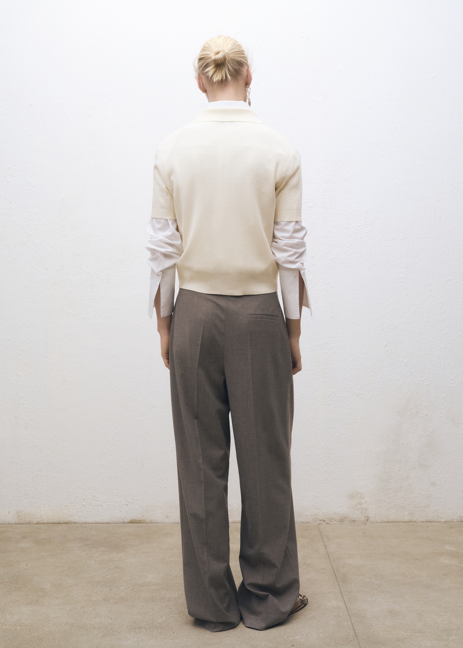 Wool-blend polo-neck sweater - Reverse of the article