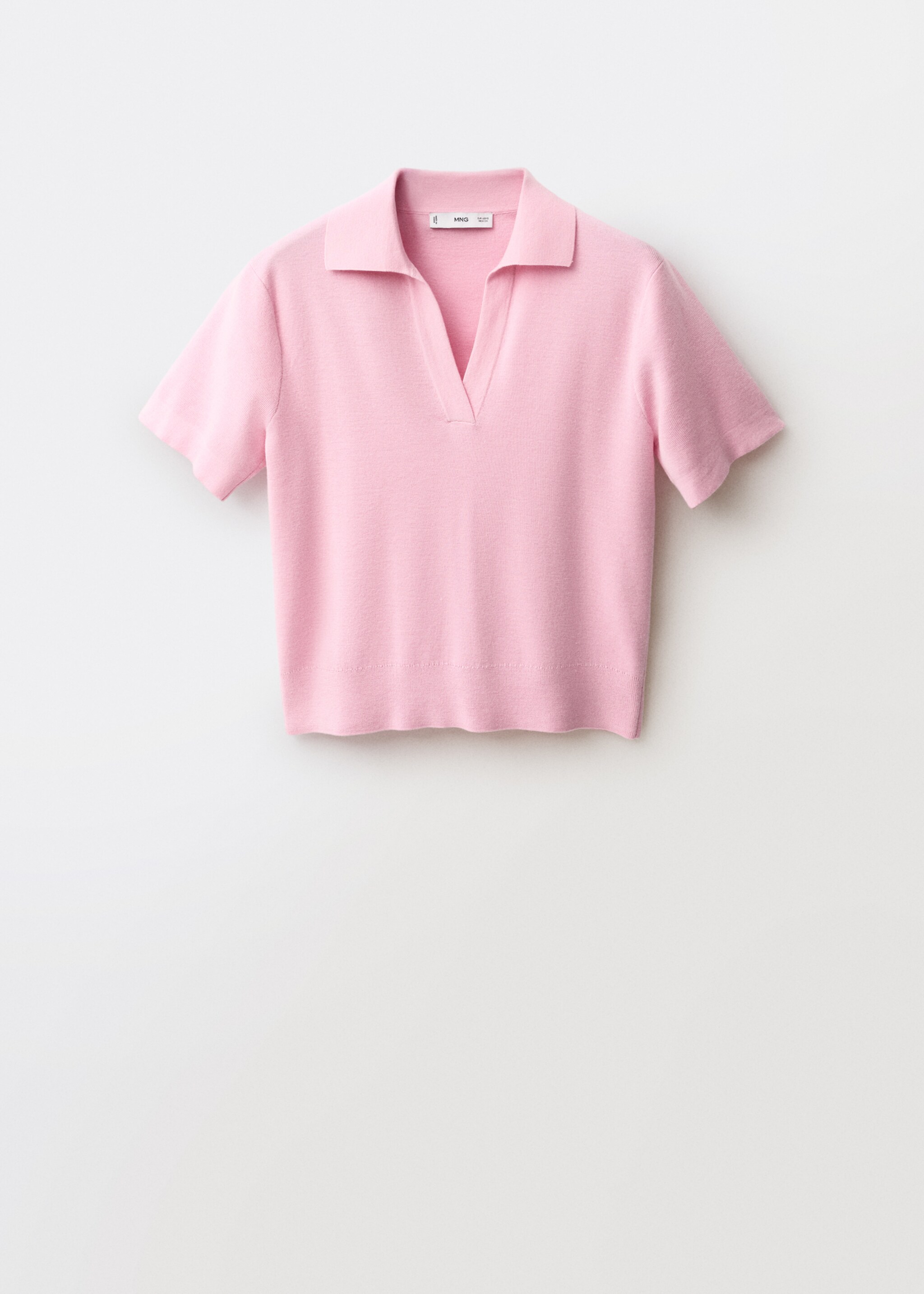 Wool-blend polo-neck sweater - Article without model, Pink. Ref: 87064088-00.