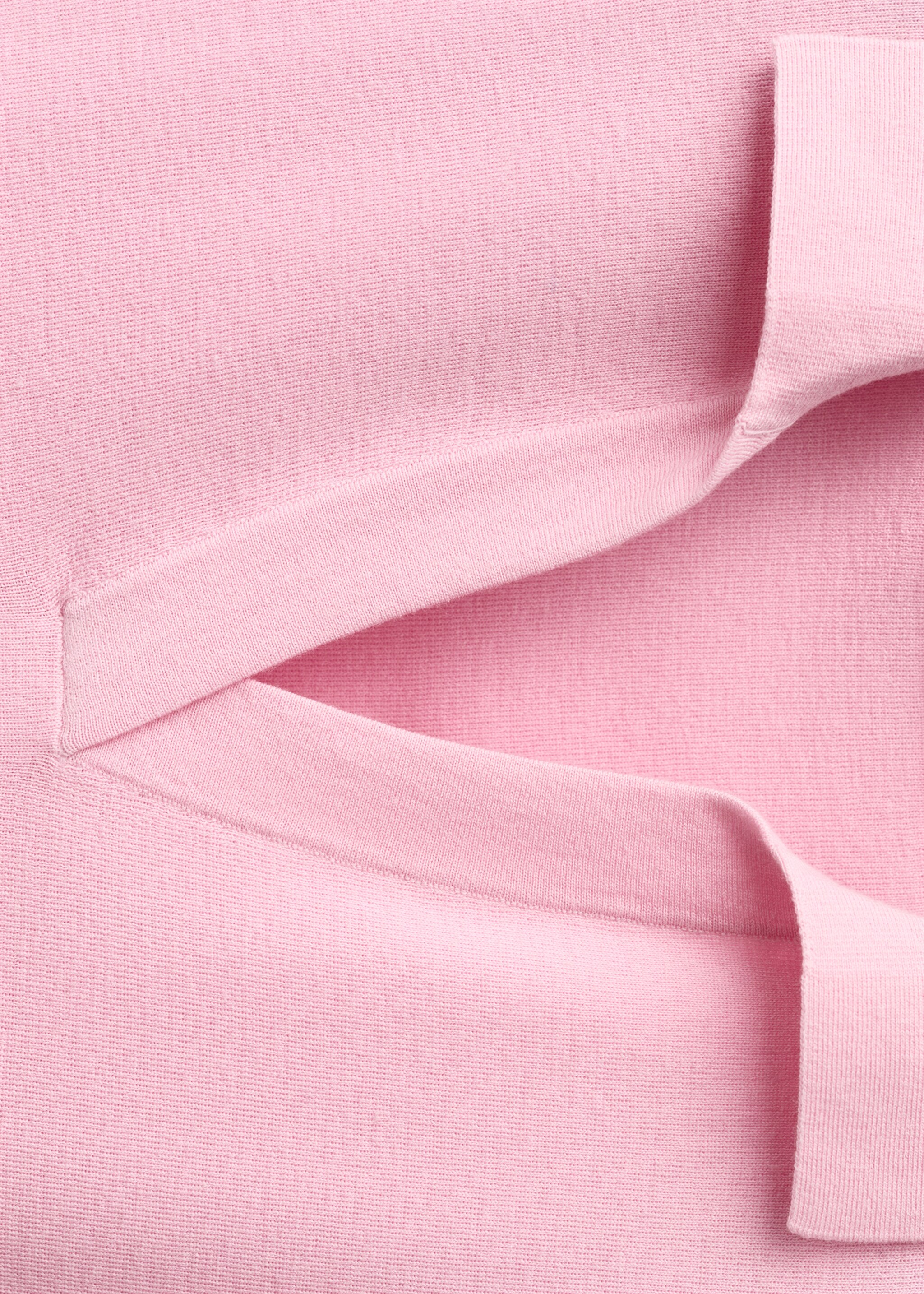 Wool-blend polo-neck sweater - Details of the article 8, Pink. Ref: 87064088-00.