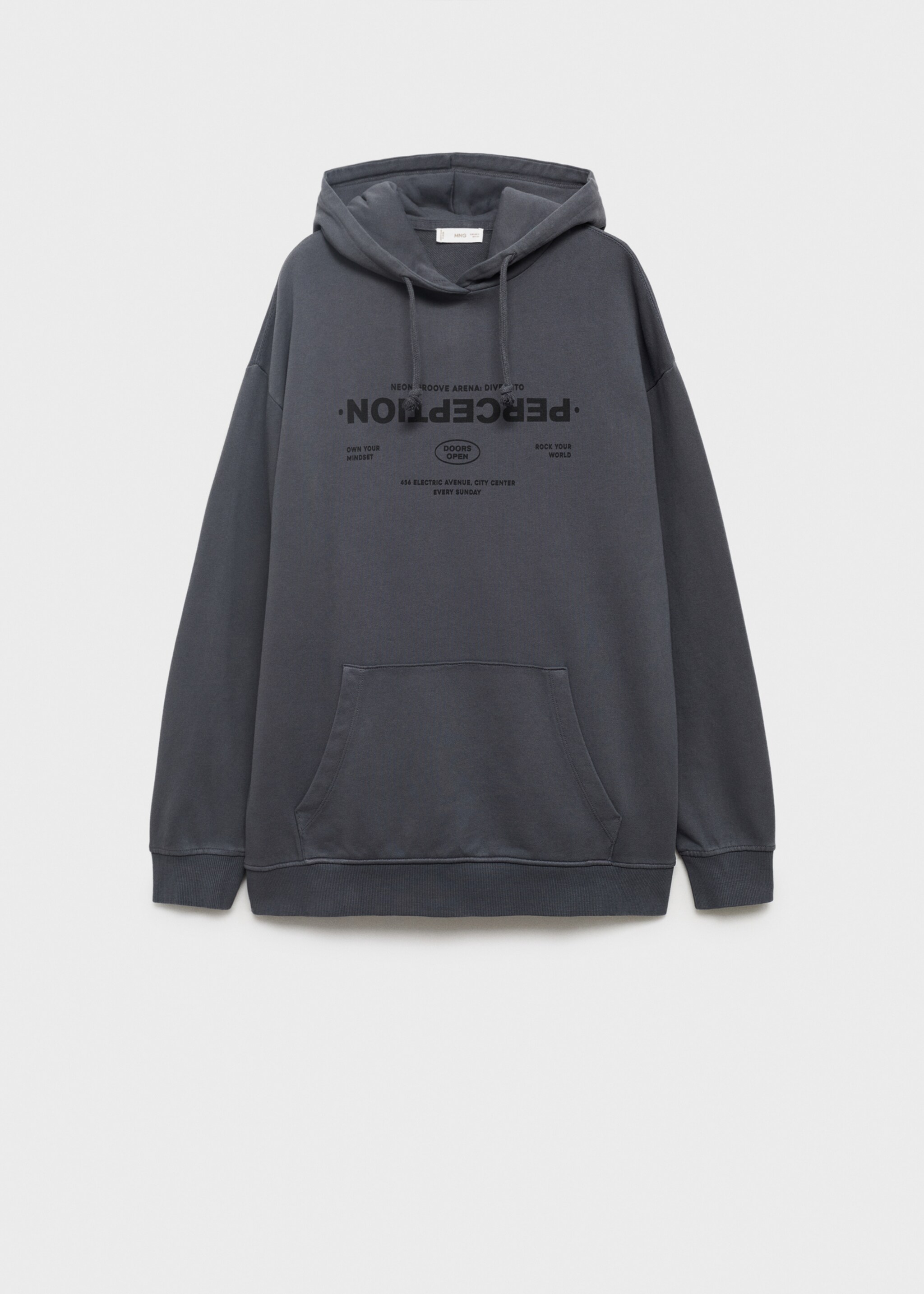 Dessuadora cangur missatge - Article sense model, Gris antracita. Ref: 87064093-00.