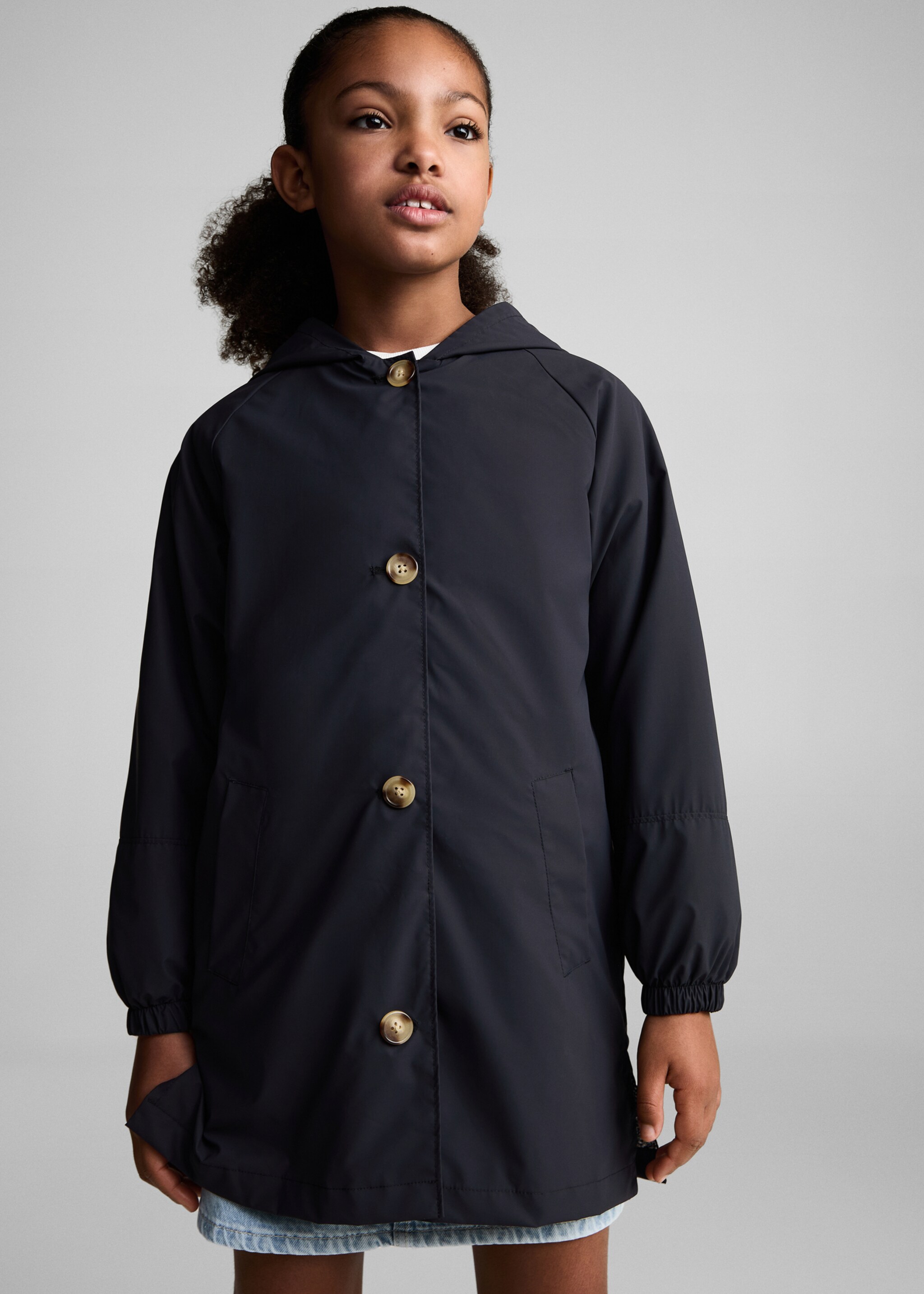 Water-repellent jacket - Medium plane, Dark Navy. Ref: 87064387-00.