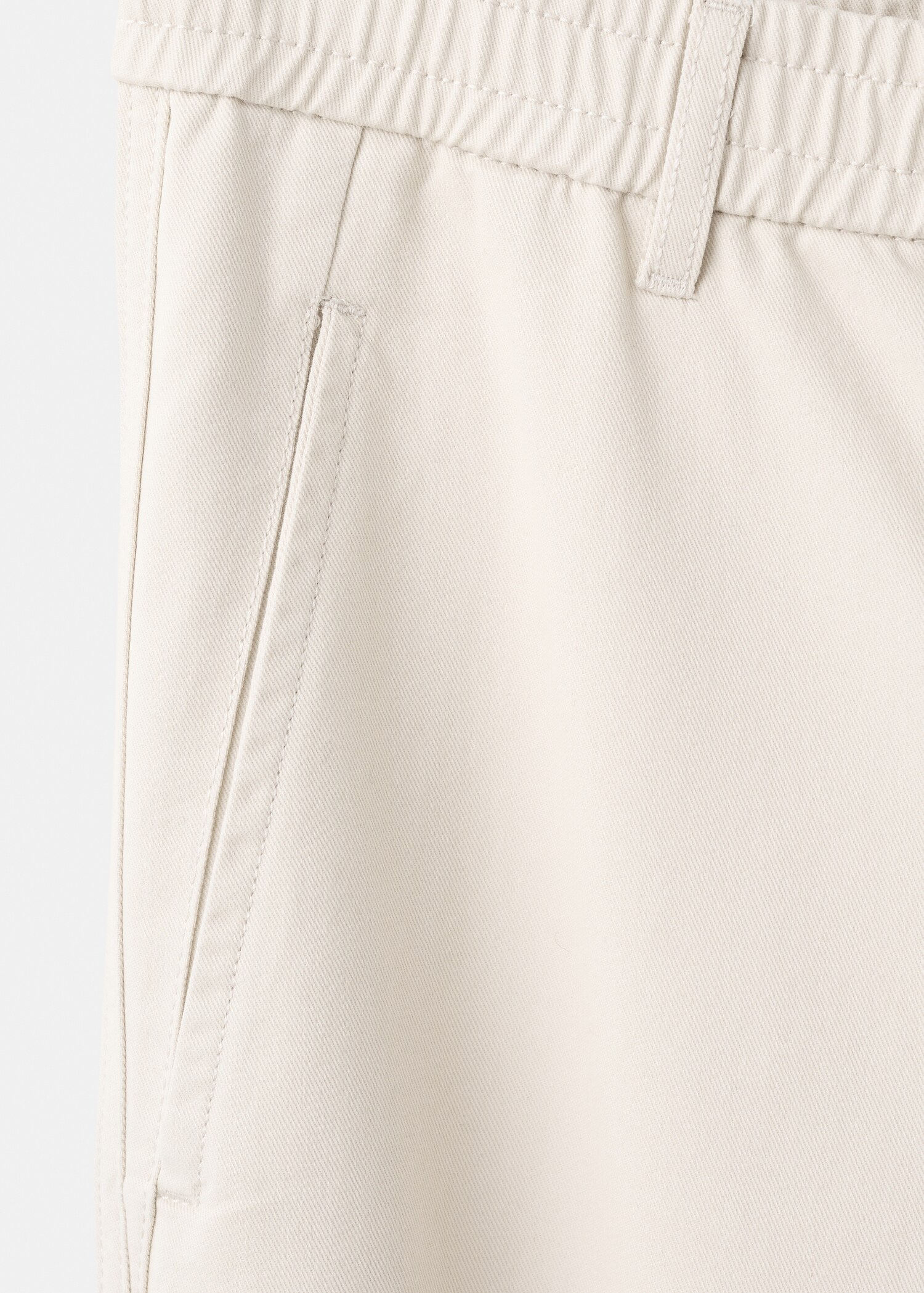 Stretch fabric slim-fit trousers with drawstring - Details of the article 0