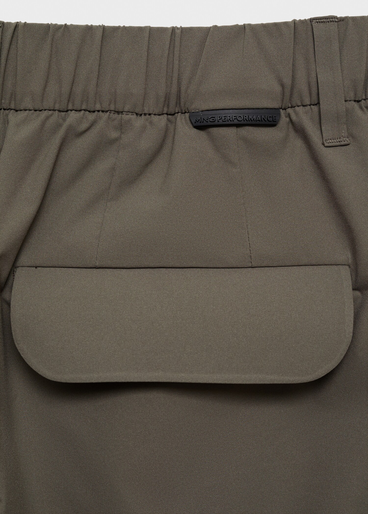Stretch fabric slim-fit trousers with drawstring - Details of the article 0