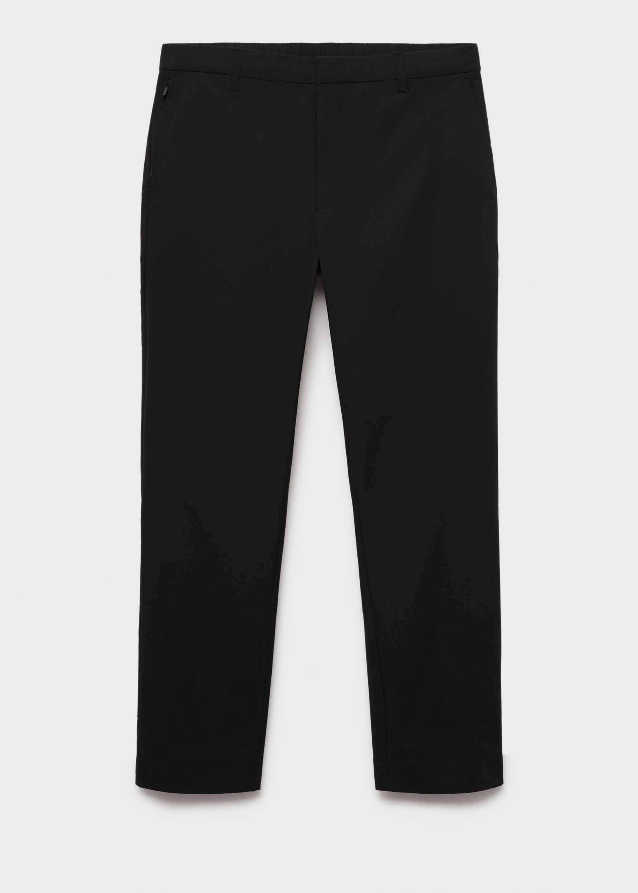 Slim Fit-Hose aus Comfort-Stretch-Gewebe mit Kordel - Artikel ohne Model, Schwarz. Ref: 87064389-00.