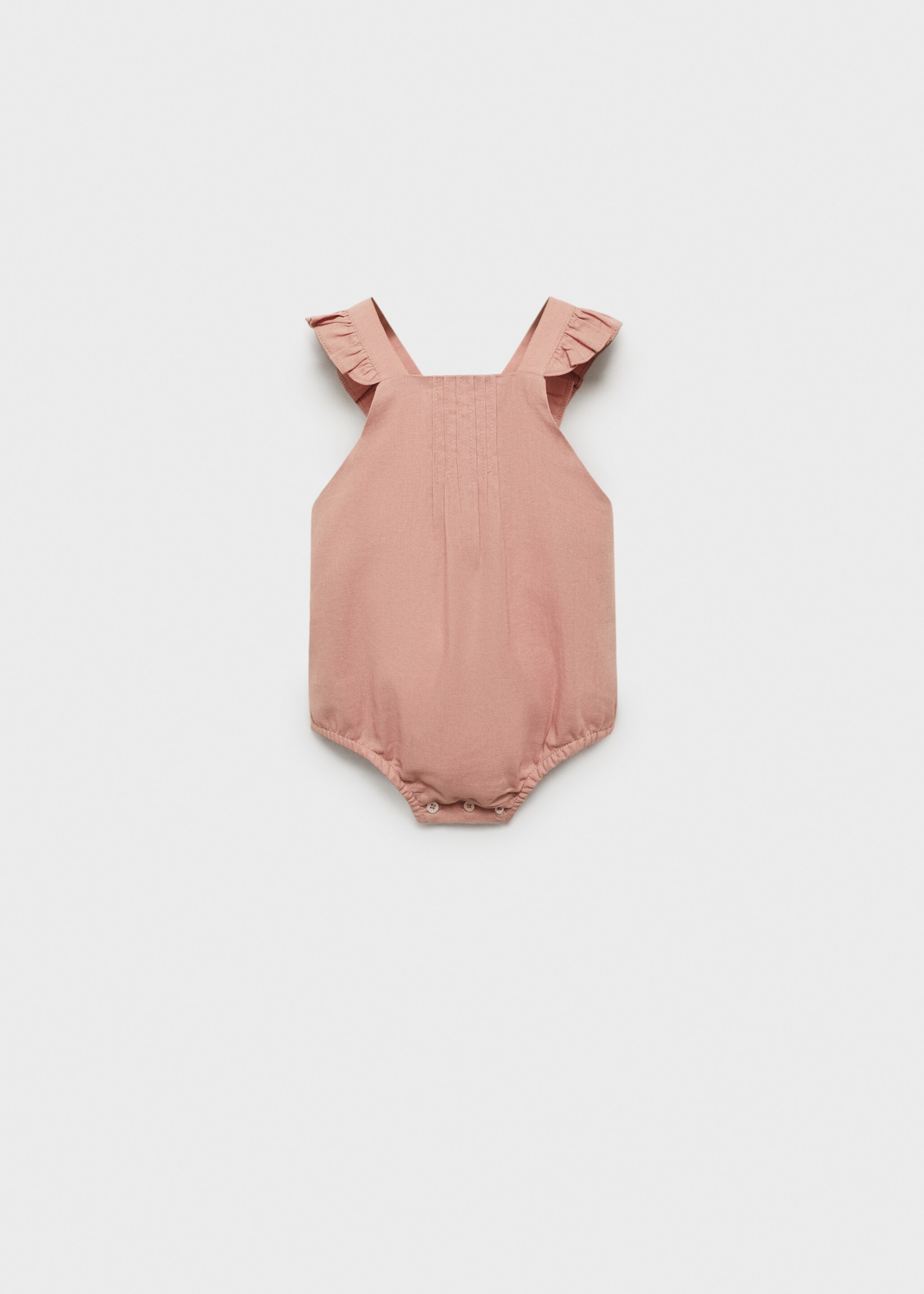 Strampler aus Leinen - Artikel ohne Model, Rosa. Ref: 87064390-00.