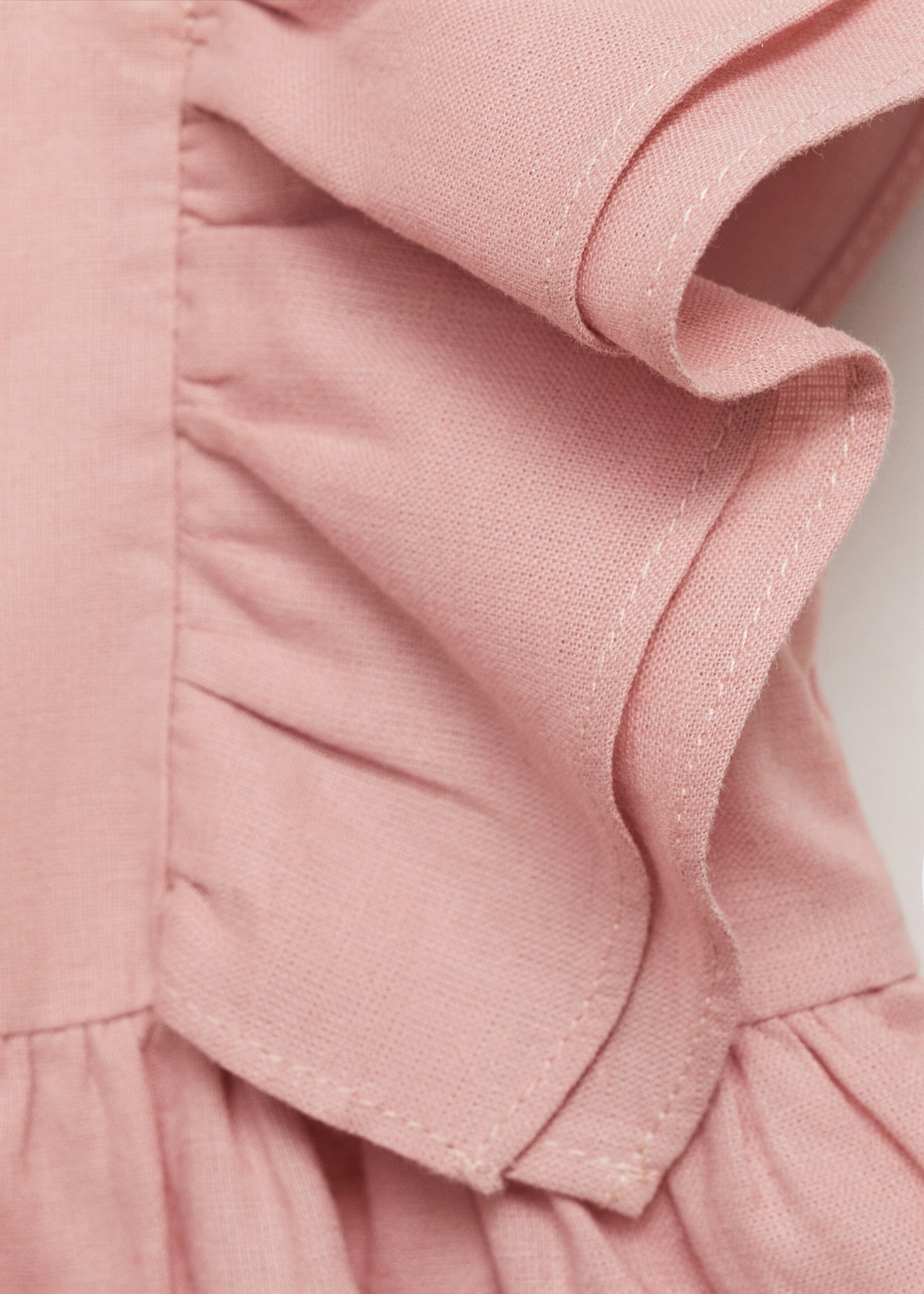 Linen dress and nappy cover - Details of the article 8, Pink. Ref: 87064396-00.