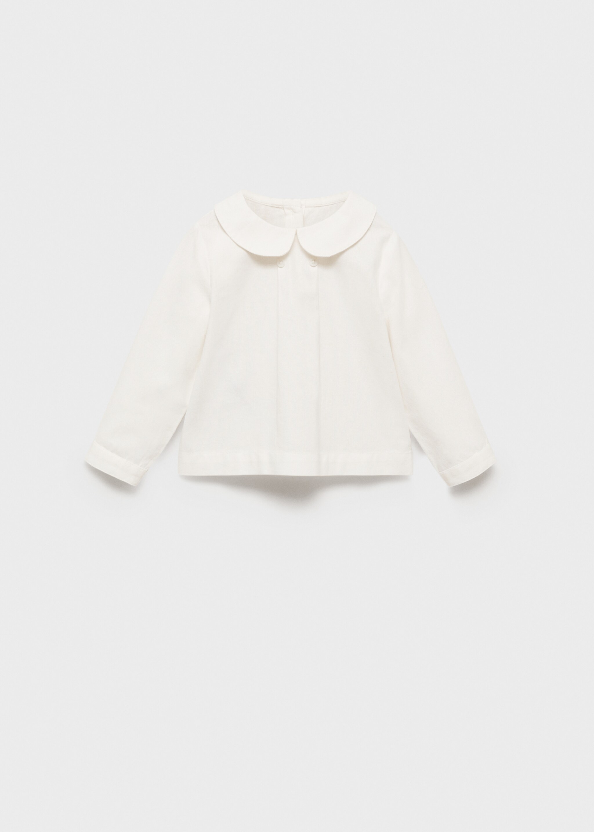 Bluse mit Babydoll-Kragen - Artikel ohne Model, Cremeweiß. Ref: 87064400-00.