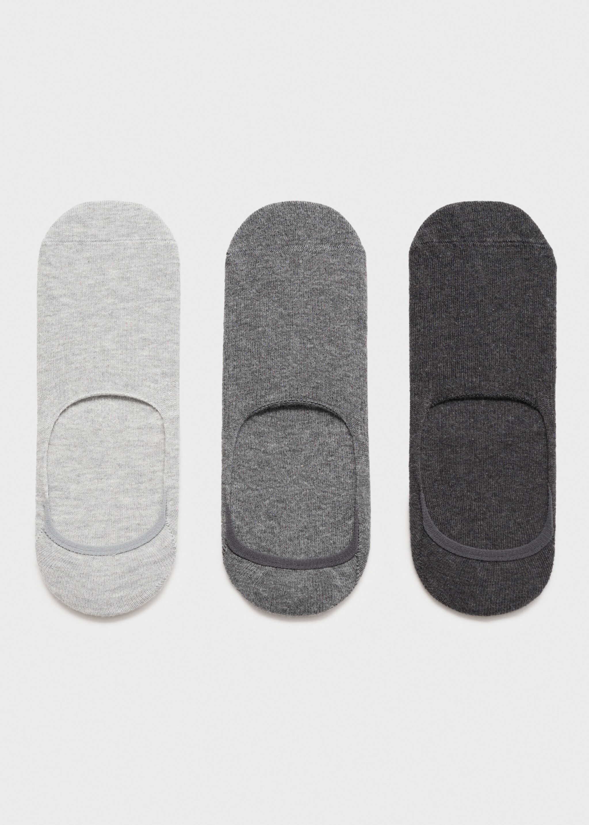 Pack of 3 ankle socks - Article without model, Grey. Ref: 87064405-00.