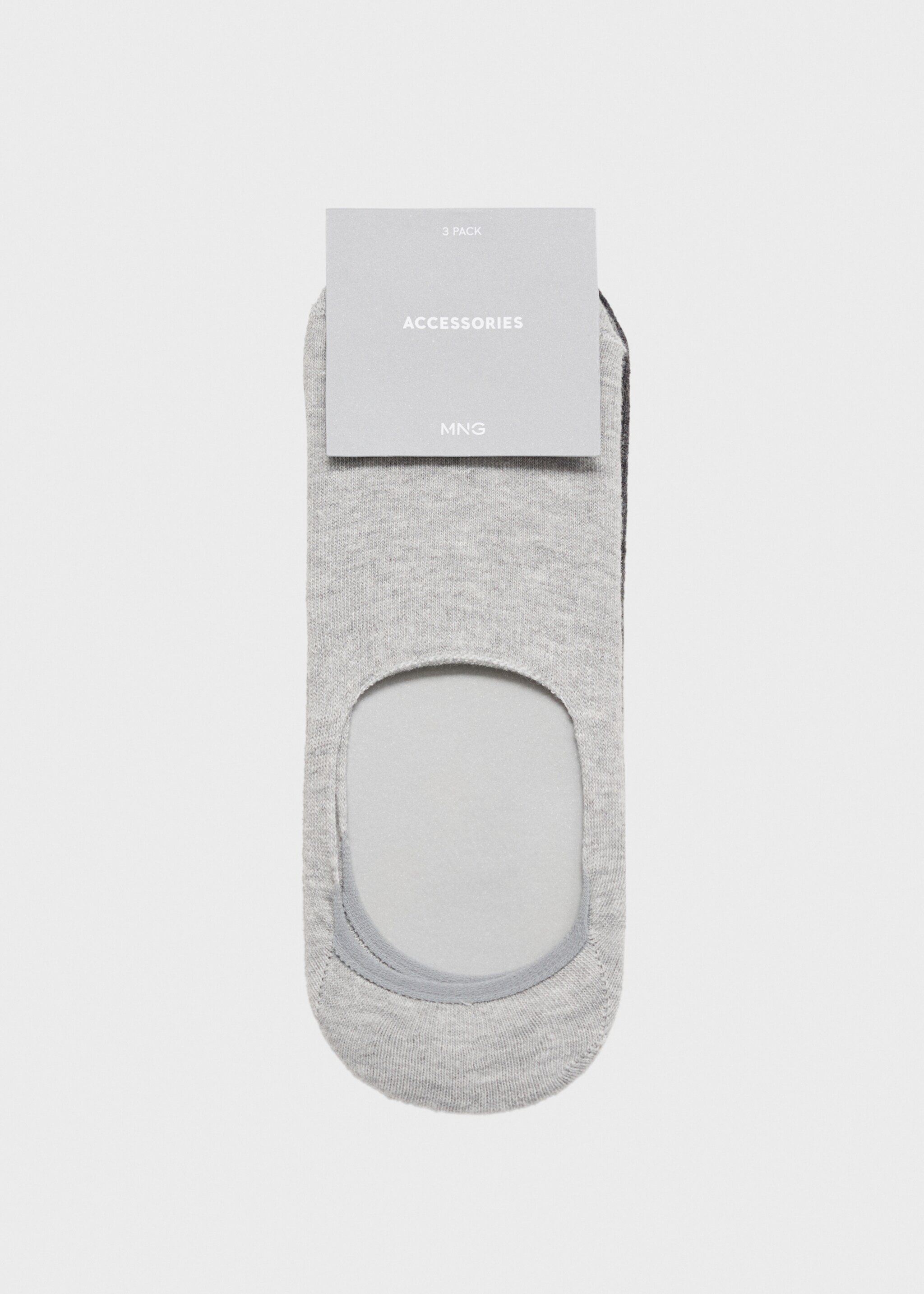 Pack of 3 ankle socks - Details of the article 0, Grey. Ref: 87064405-00.