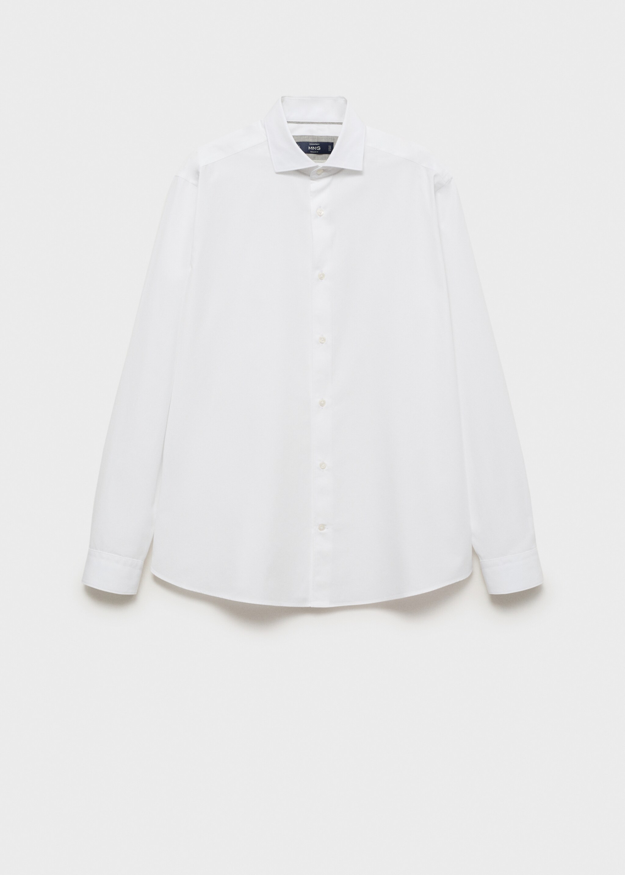 100% cotton regular-fit shirt - Article without model, White. Ref: 87064407-00.