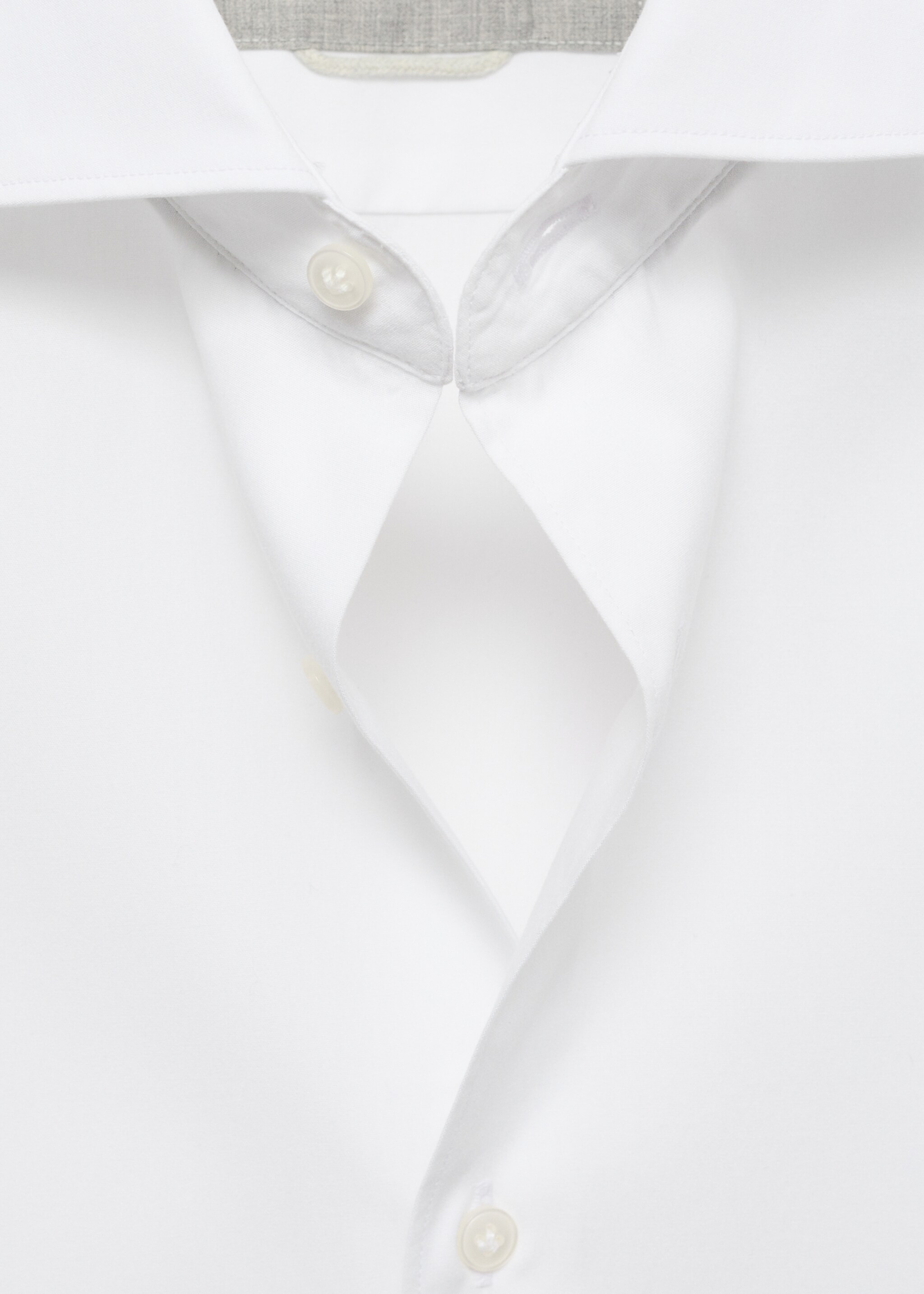 100% cotton regular-fit shirt - Details of the article 8, White. Ref: 87064407-00.