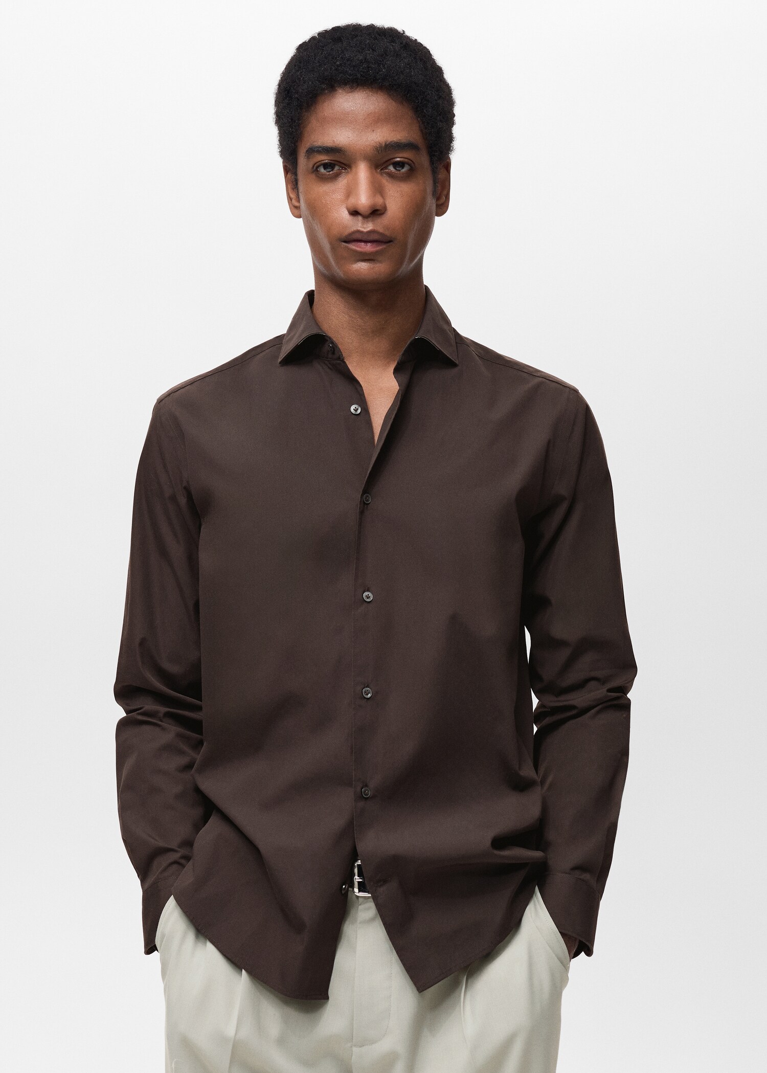 100% cotton regular-fit shirt - Medium plane
