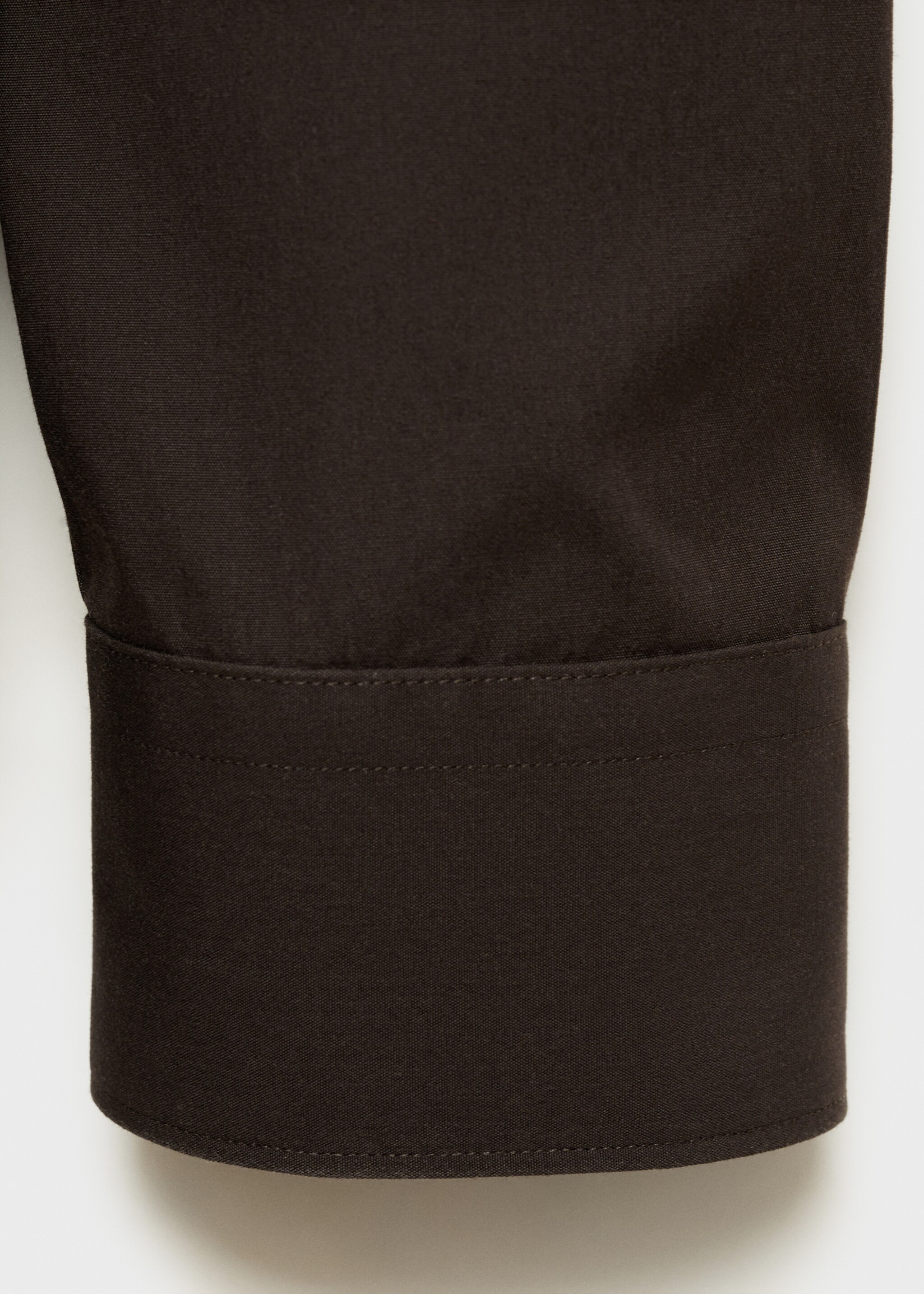 100% cotton regular-fit shirt - Details of the article 0, Chocolate. Ref: 87064407-00.