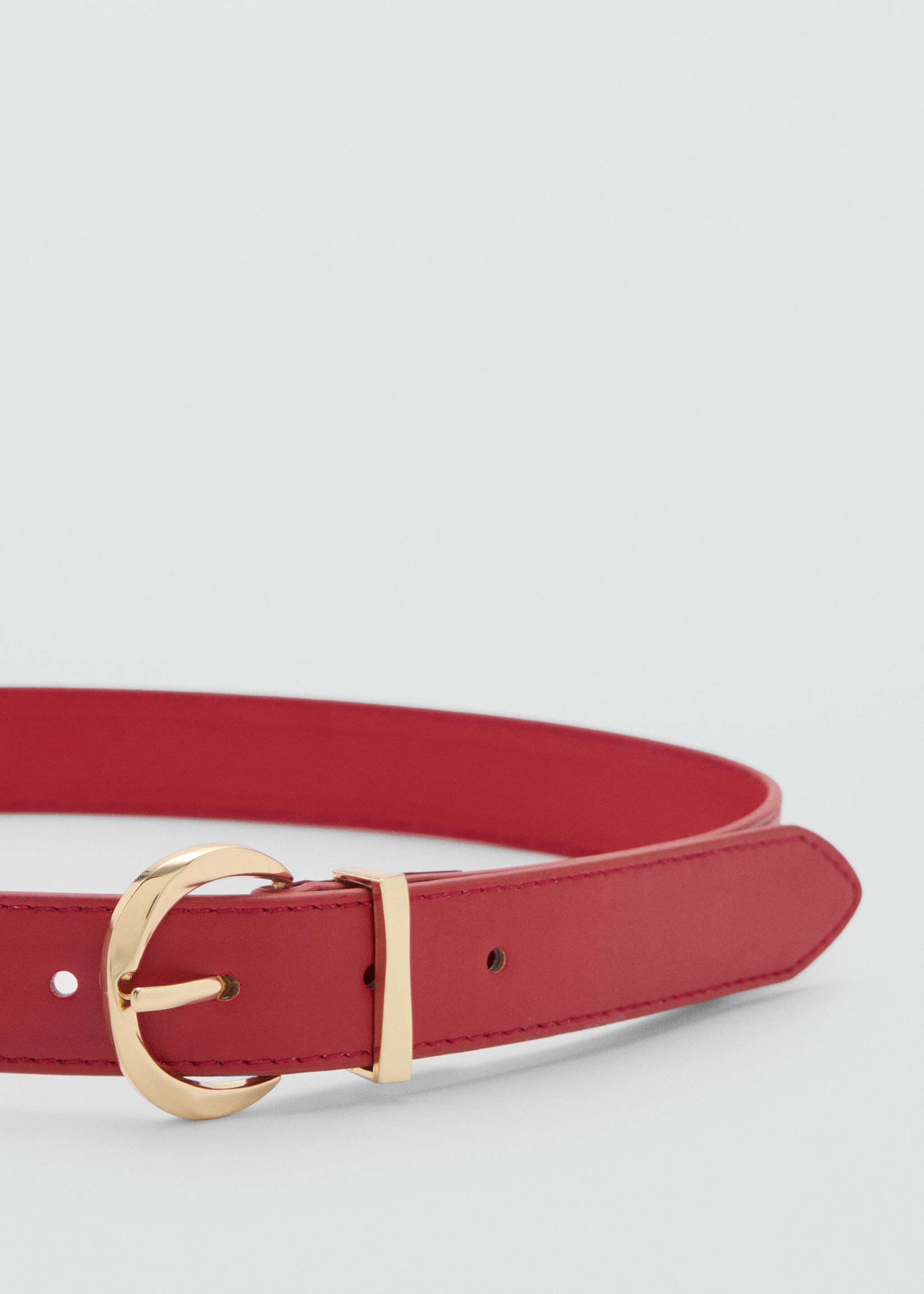 Oval buckle belt - Medium plane, Red. Ref: 87064414-00.