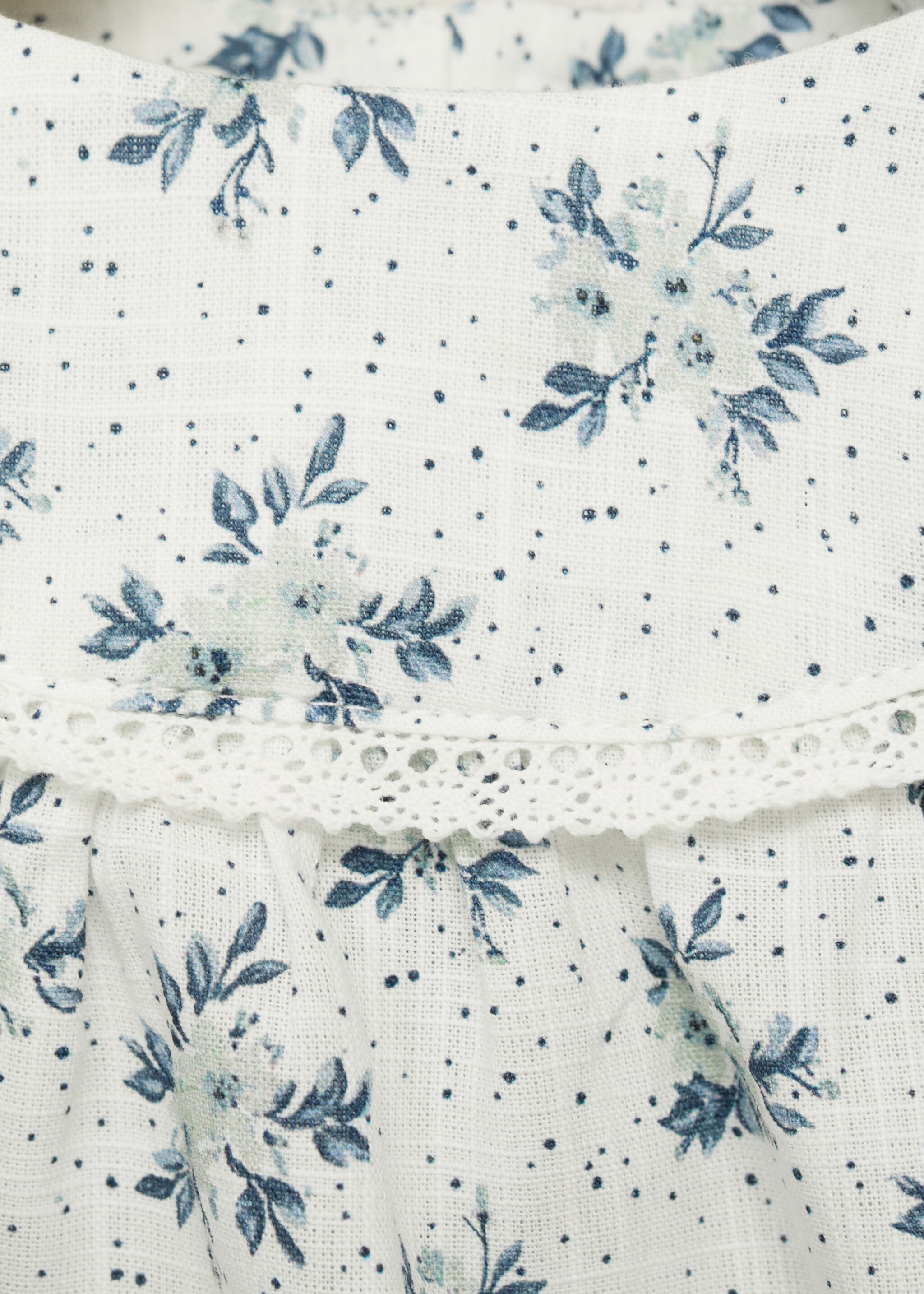 Printed dress and nappy cover - Details of the article 8, Off White. Ref: 87064415-00.