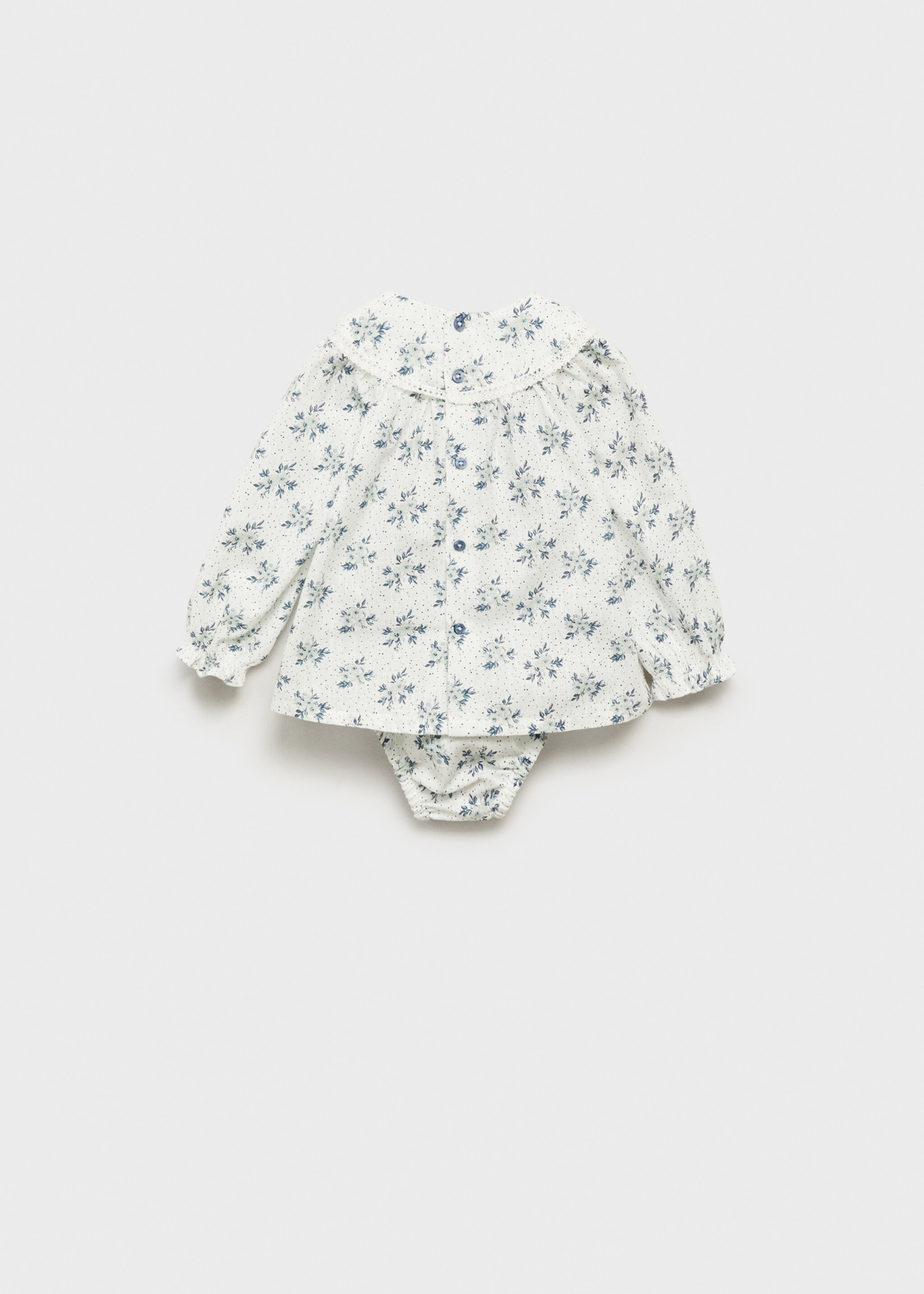 Printed dress and nappy cover - Reverse of the article, Off White. Ref: 87064415-00.