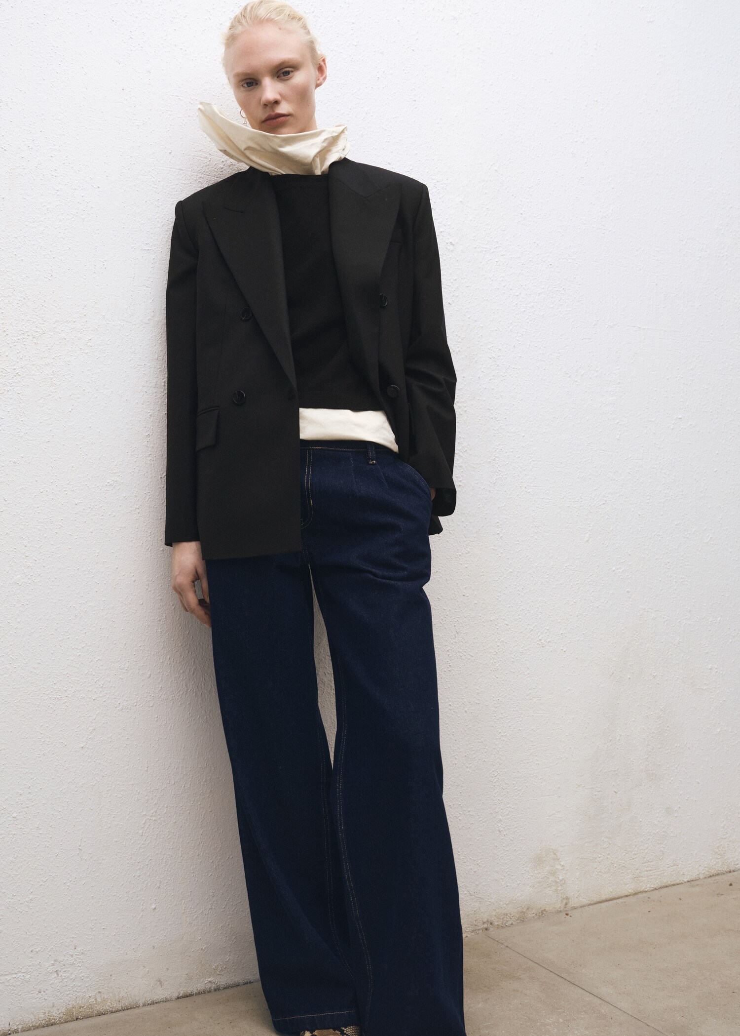 Wool-blend suit blazer - Medium plane