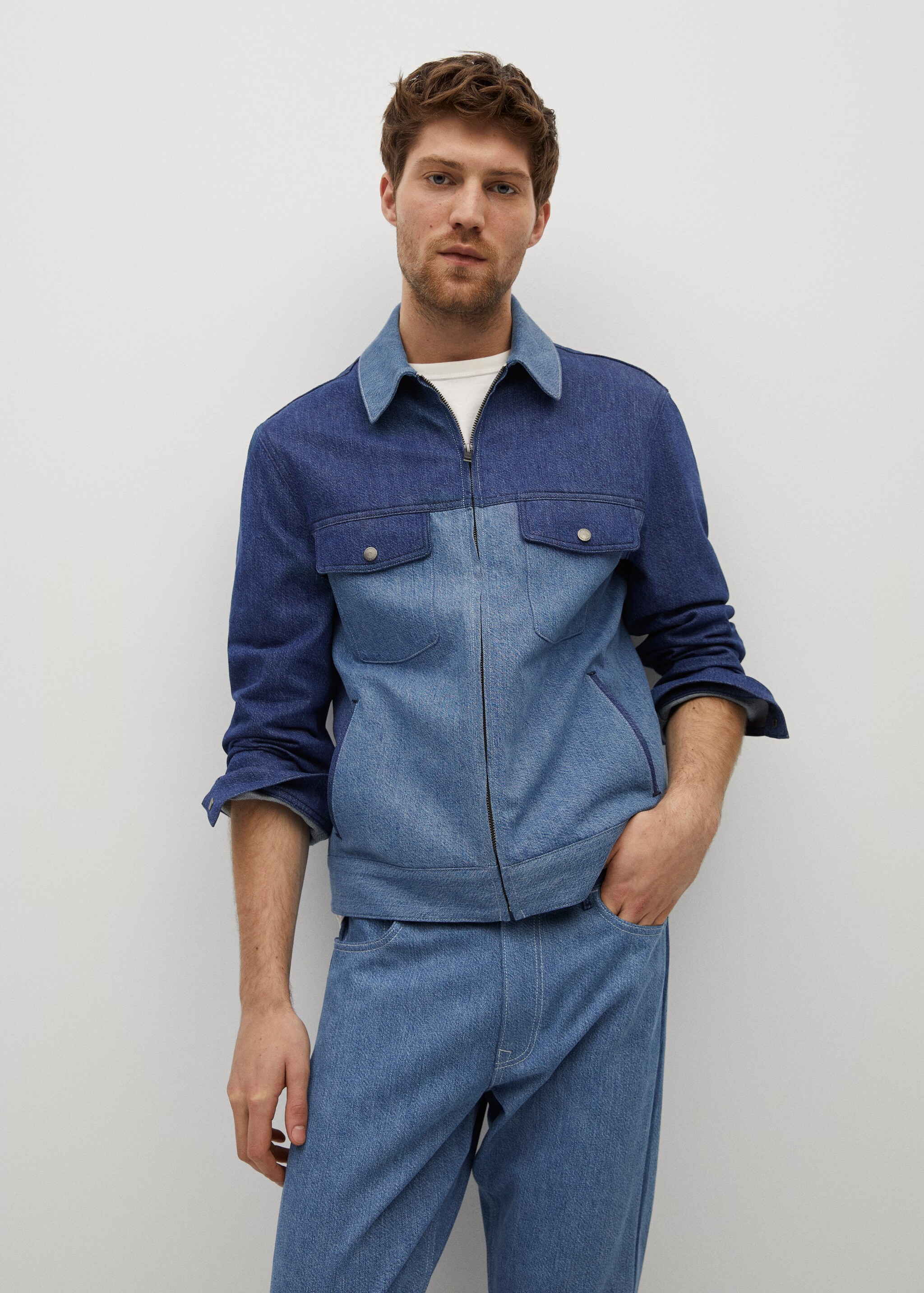 Chaqueta denim vintage - Plano medio