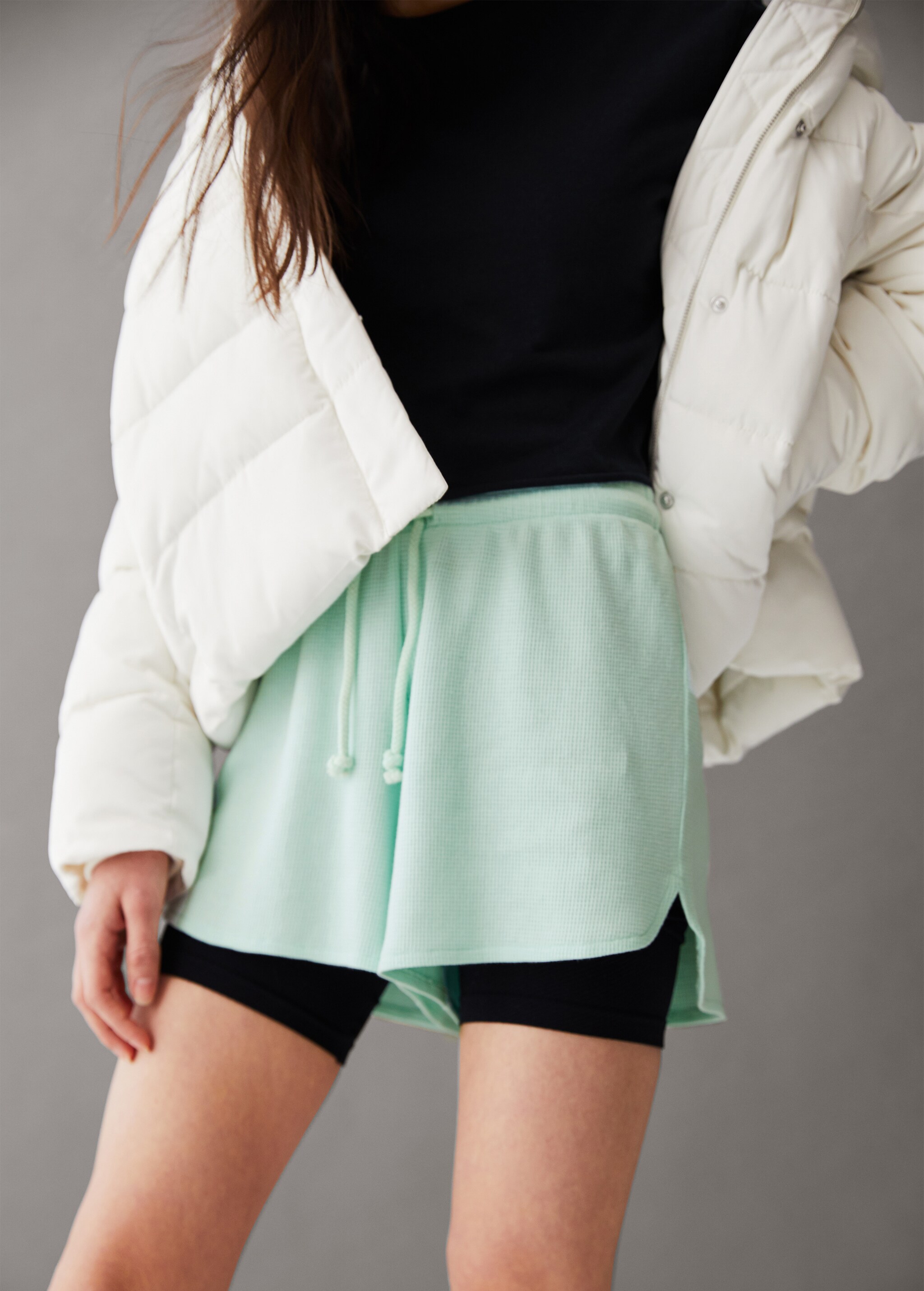 Knitted organic cotton shorts - Details of the article 5