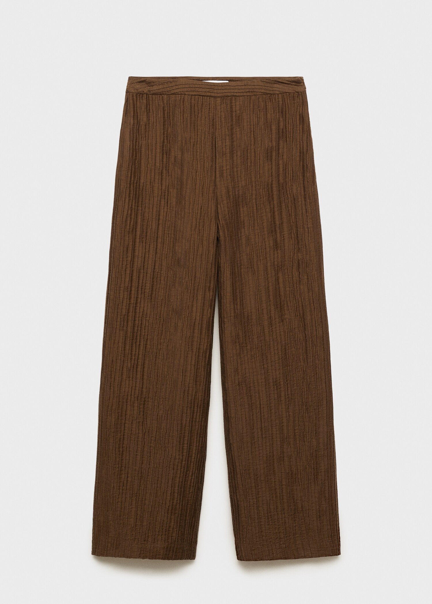 Straight textured trousers - Article without model