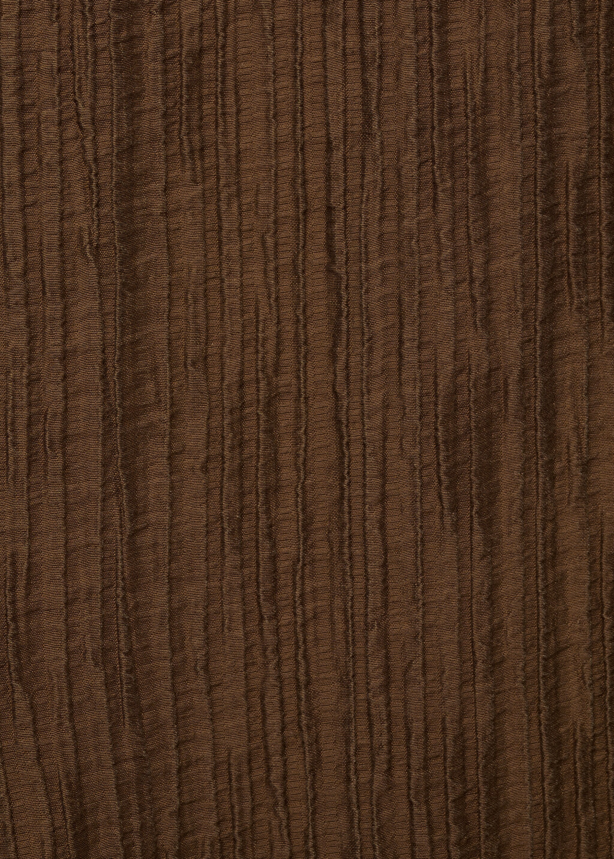 Straight textured trousers - Details of the article 8, Coffee. Ref: 87064777-00.