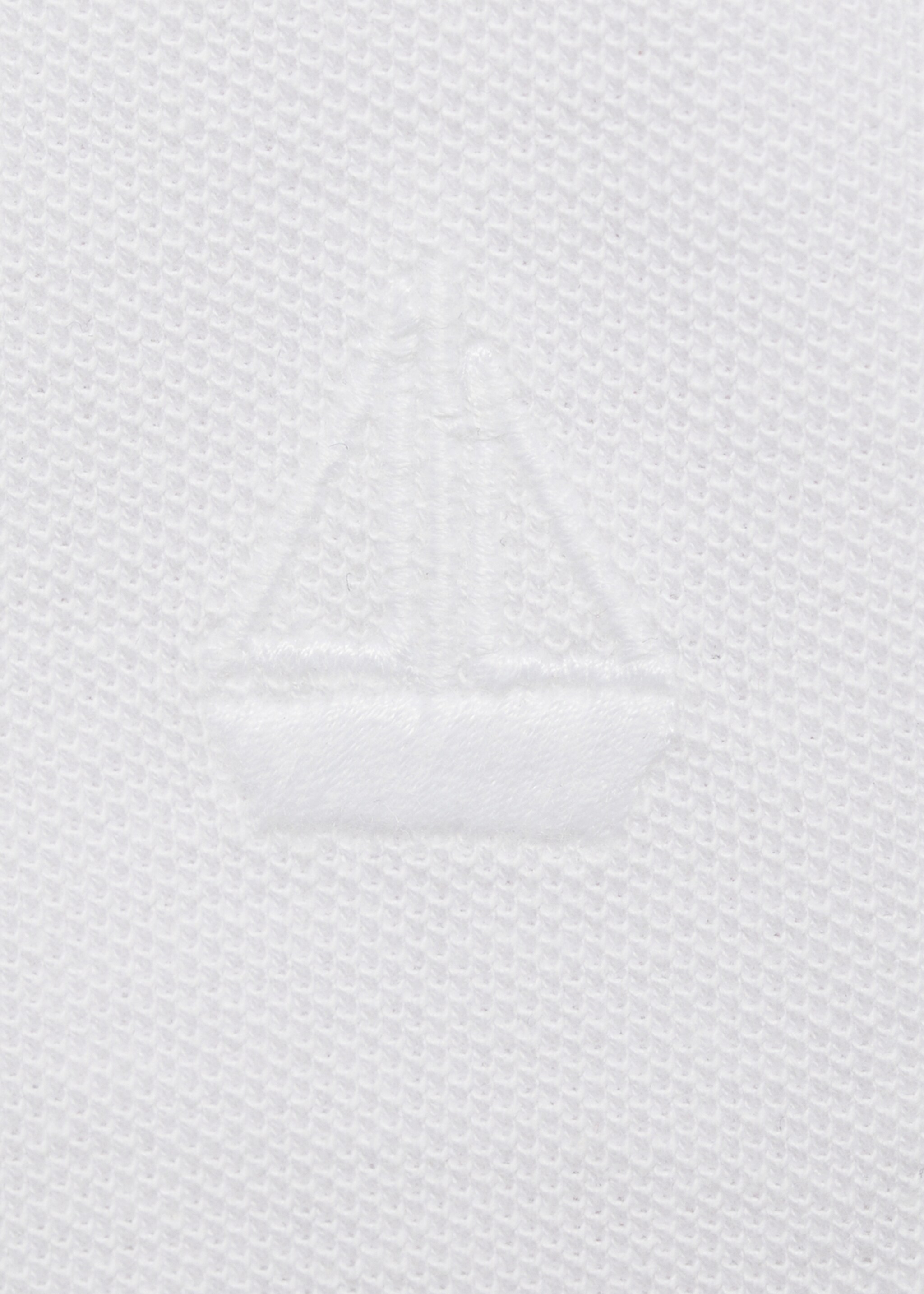 Katoenen poloshirt met maokraag - Detail van het artikel 0, Gebroken wit. Ref: 87064780-00.