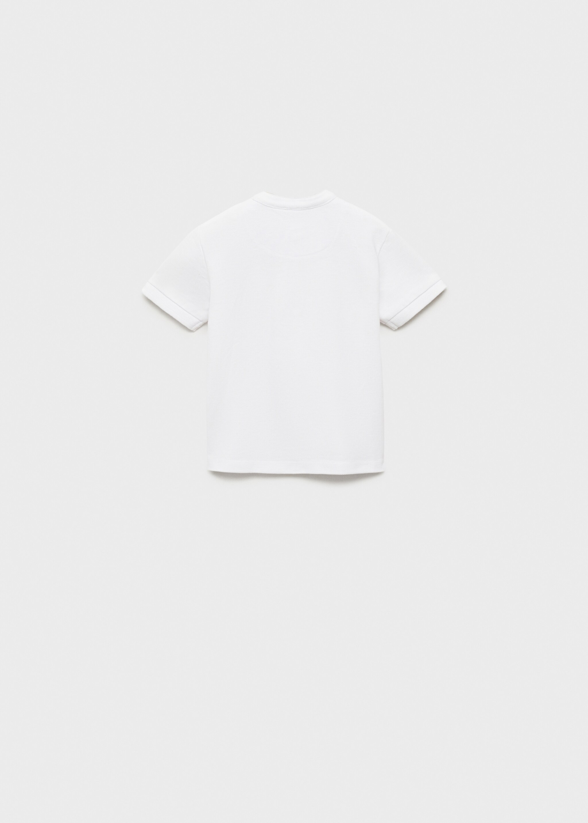 Katoenen poloshirt met maokraag - Achterkant van het artikel, Gebroken wit. Ref: 87064780-00.