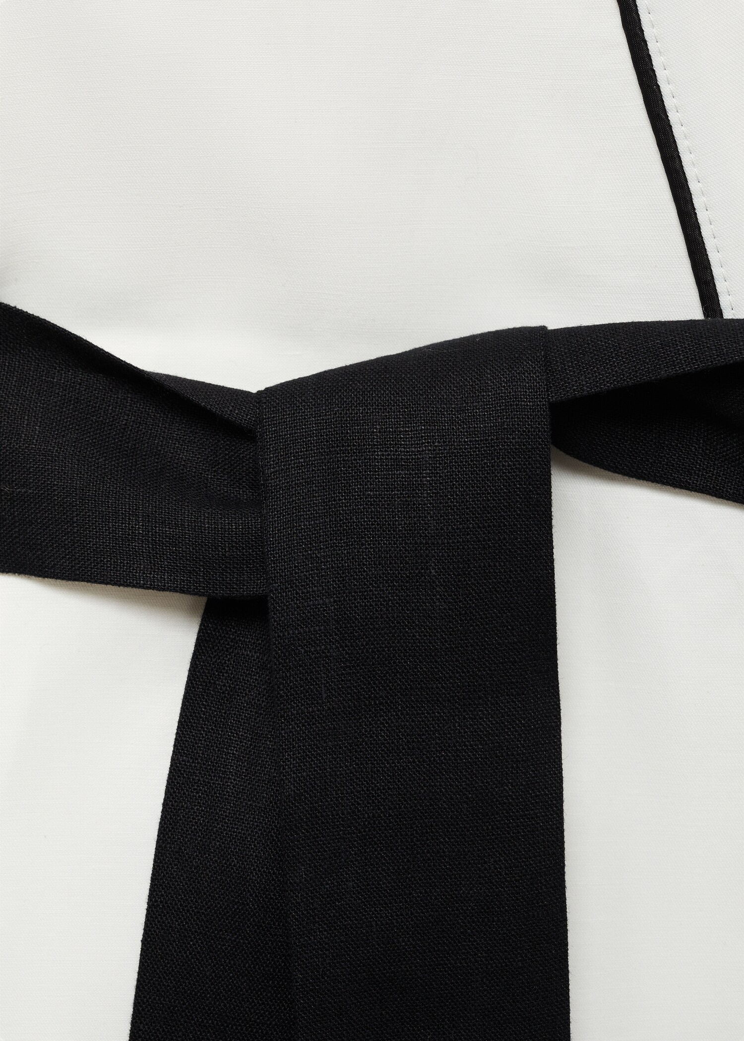 Linen-blend caftan with openwork details - Details of the article 8