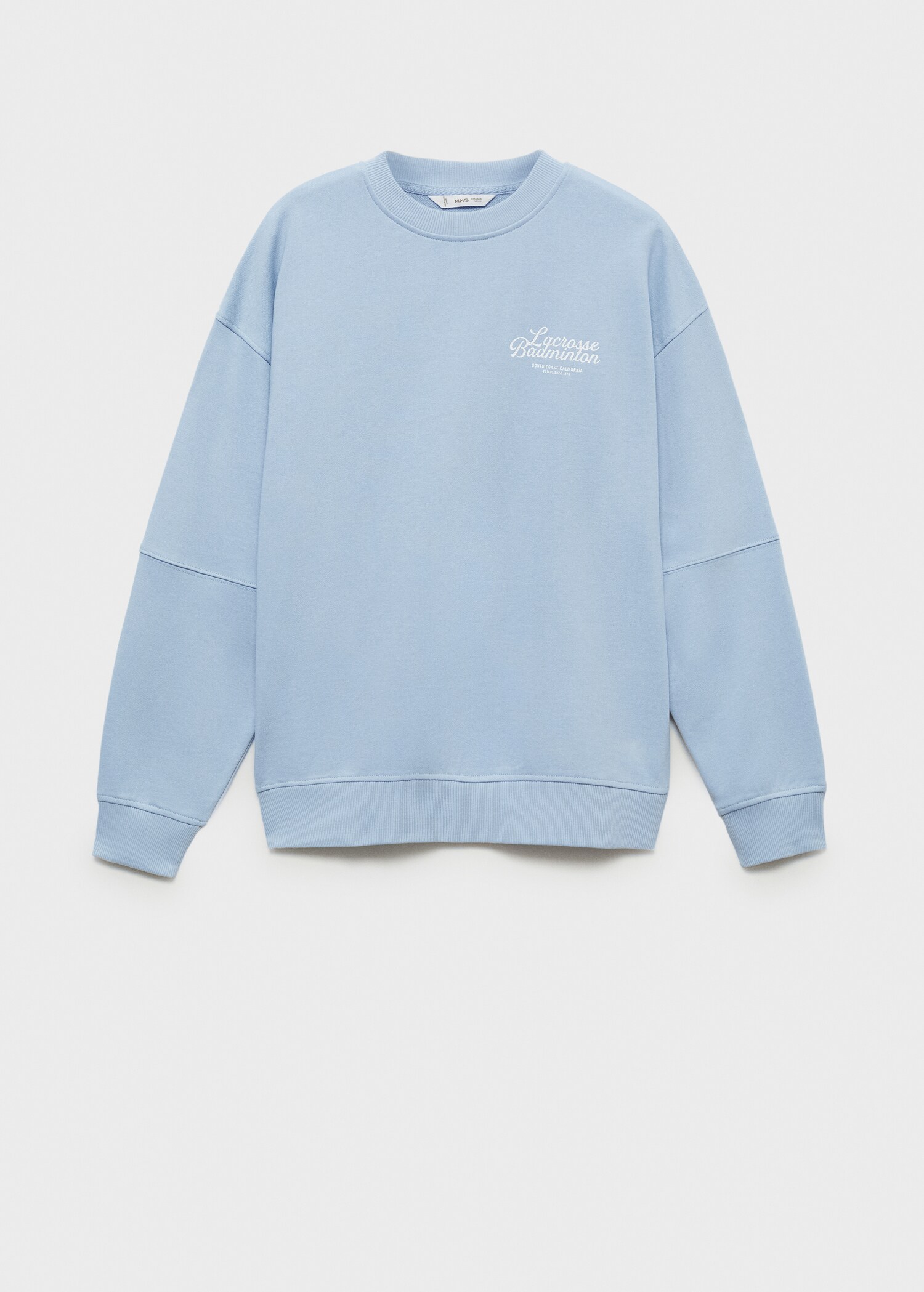 Cotton sweatshirt with printed message - Article without model