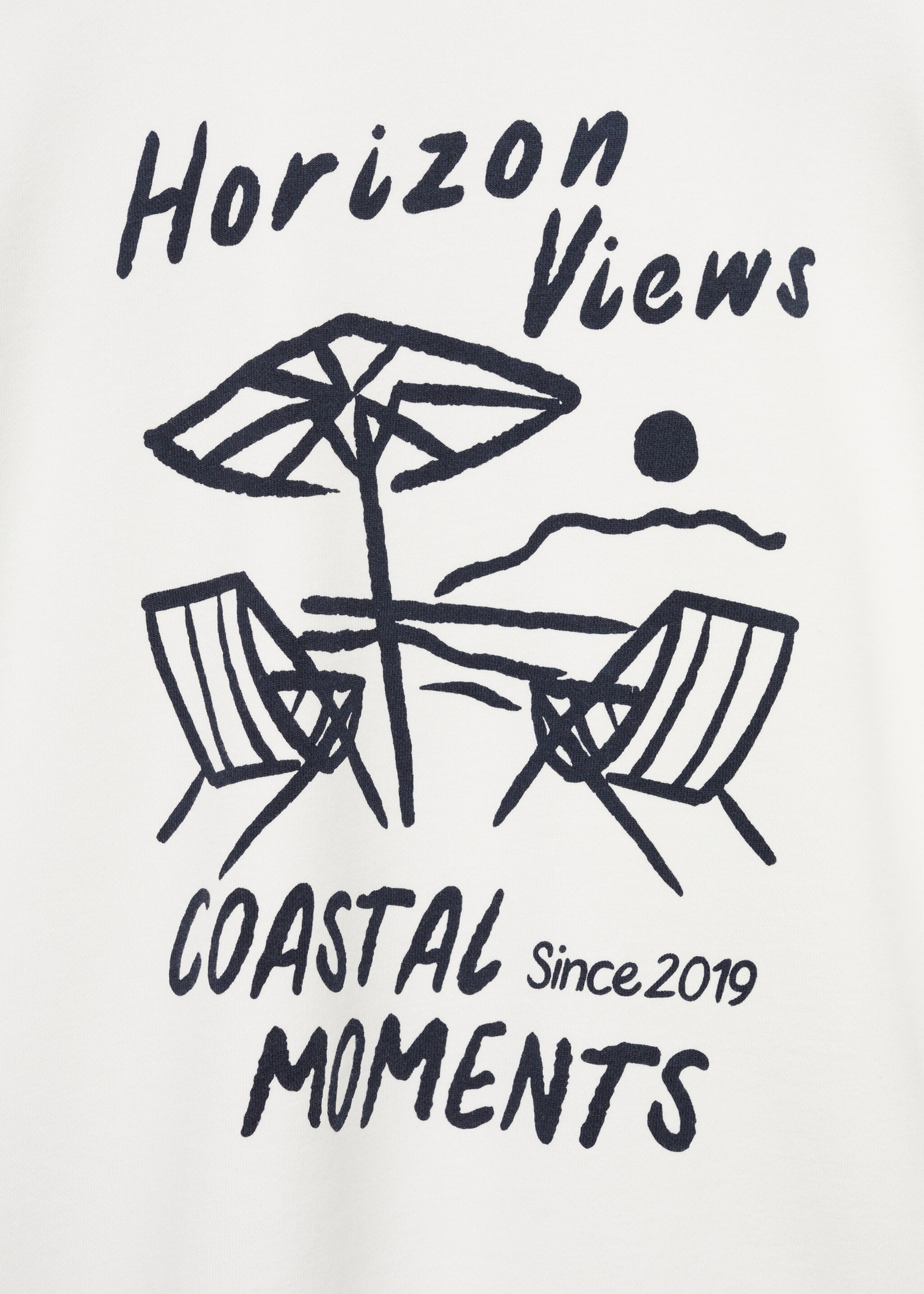 Sudadera algodón estampada - Detalle del artículo 0, Blanco roto. Ref: 87064786-00.